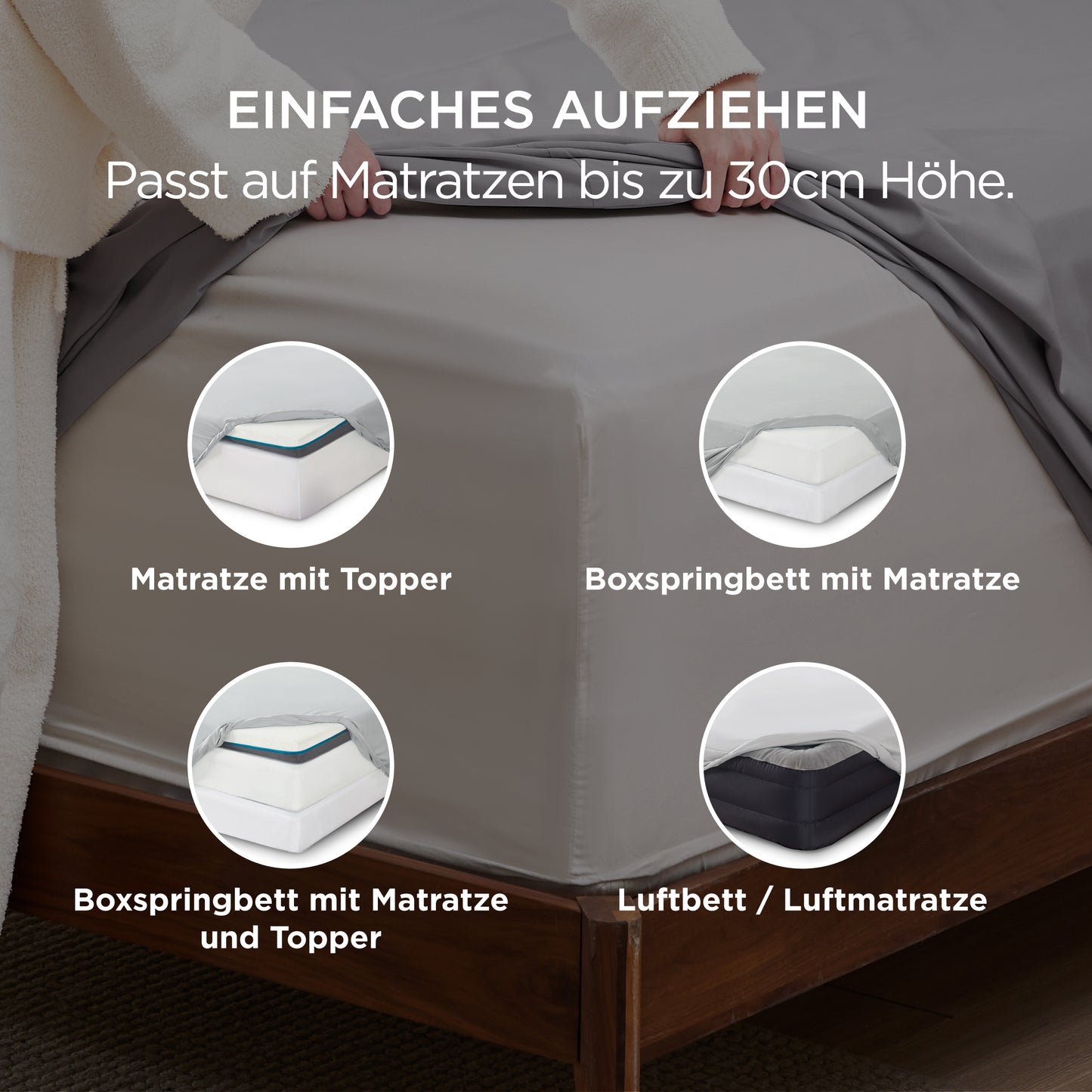 Spannbettlaken Bis 30cm – Schweißfrei