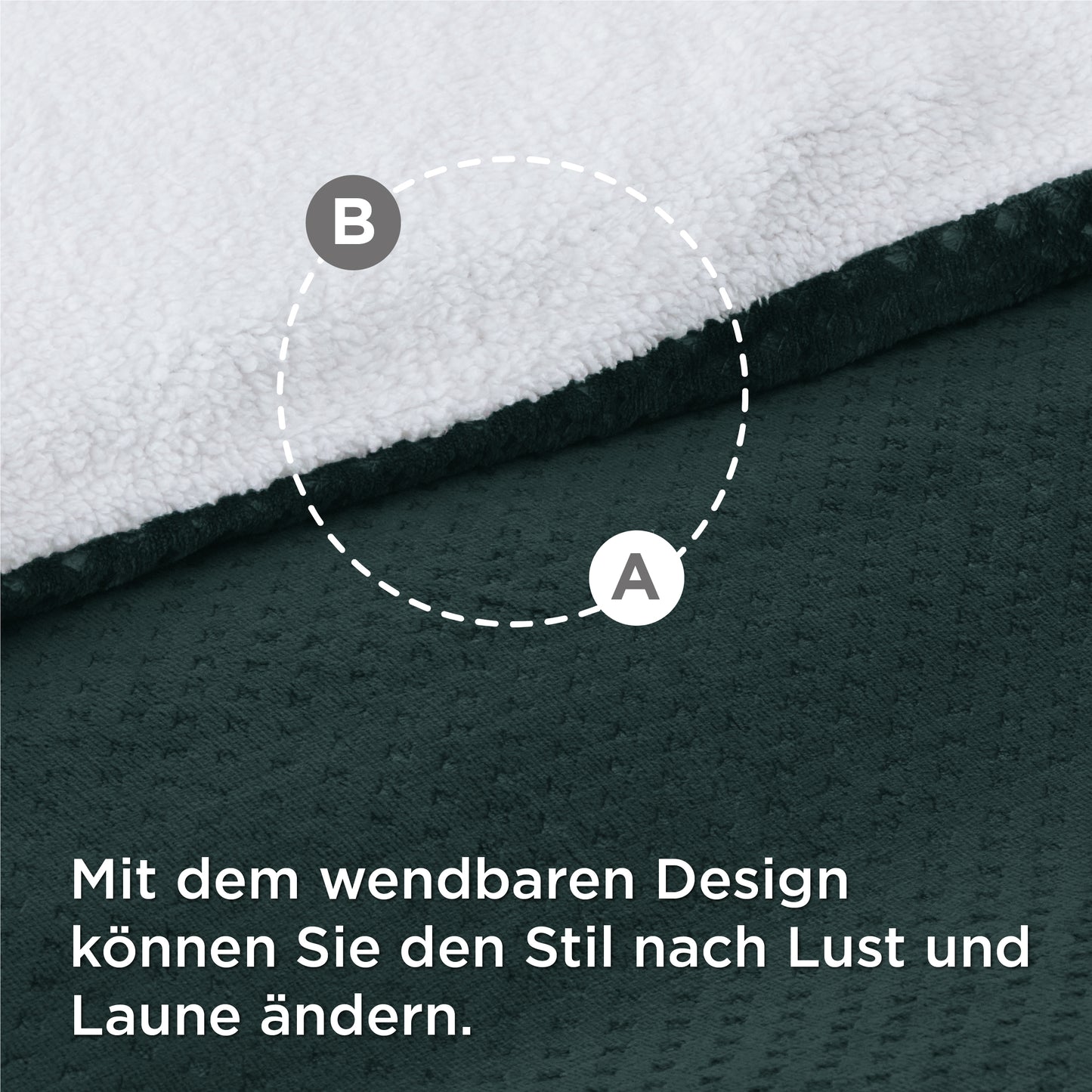 Flauschiges Fleece Bettwäsche Set mit Waffelstruktur