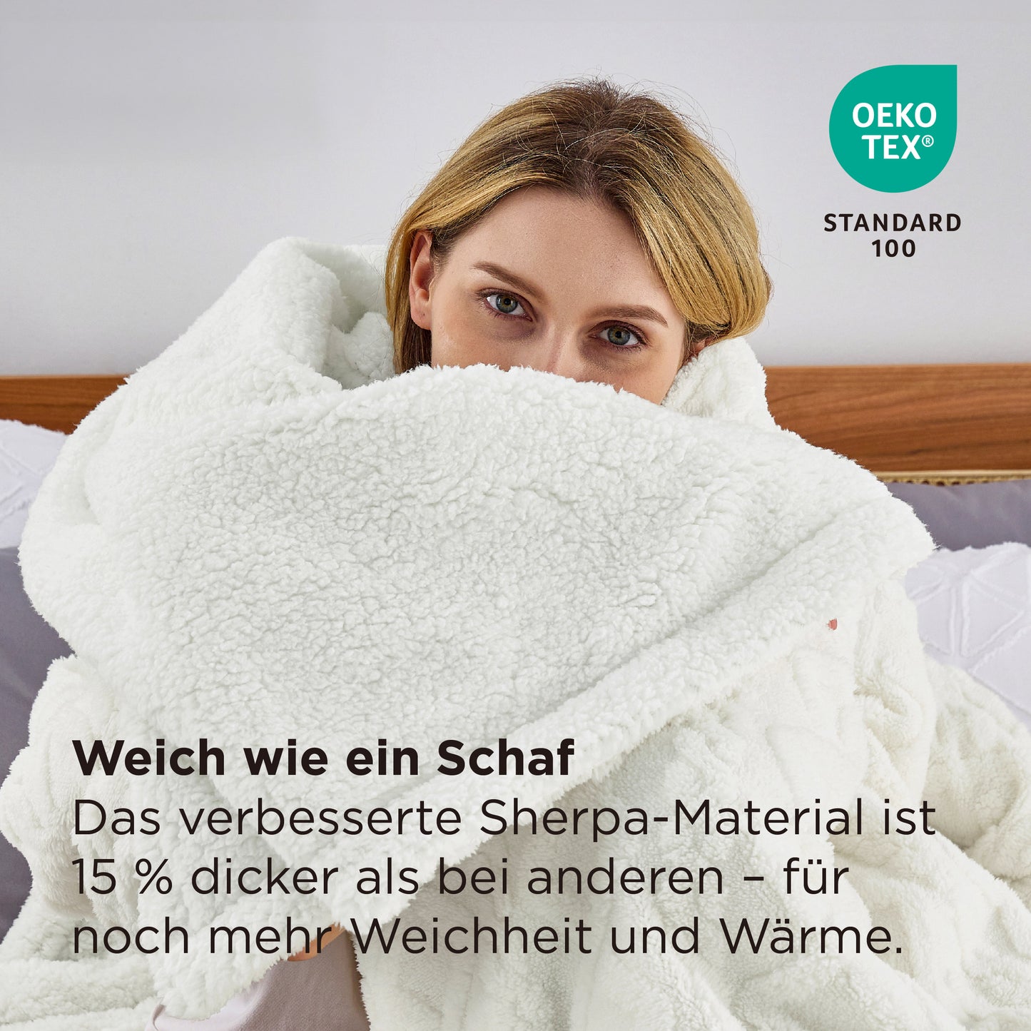 Sherpa Kuscheldecke für Sofa