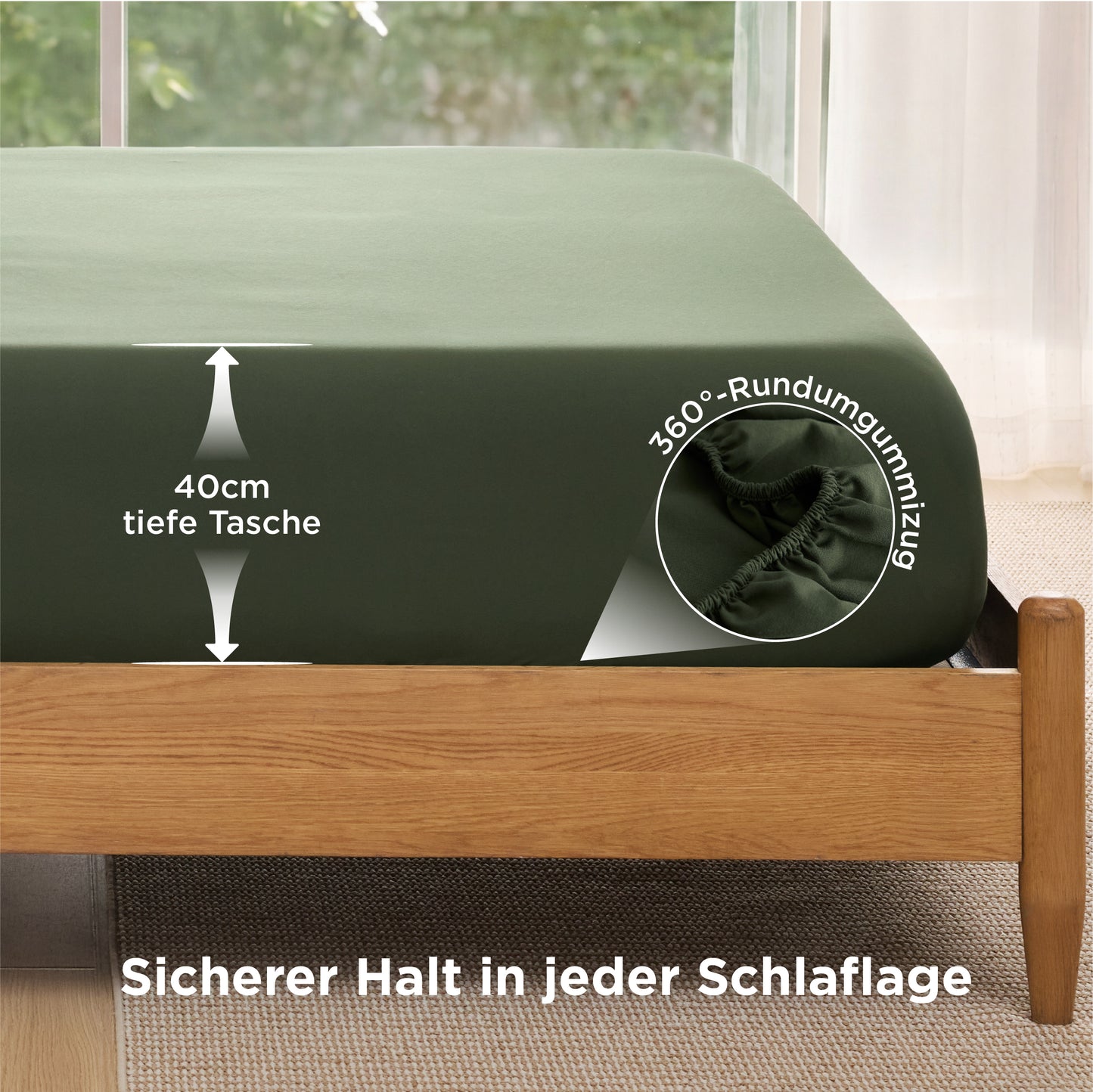 Vorgewaschenes Spannbettlaken