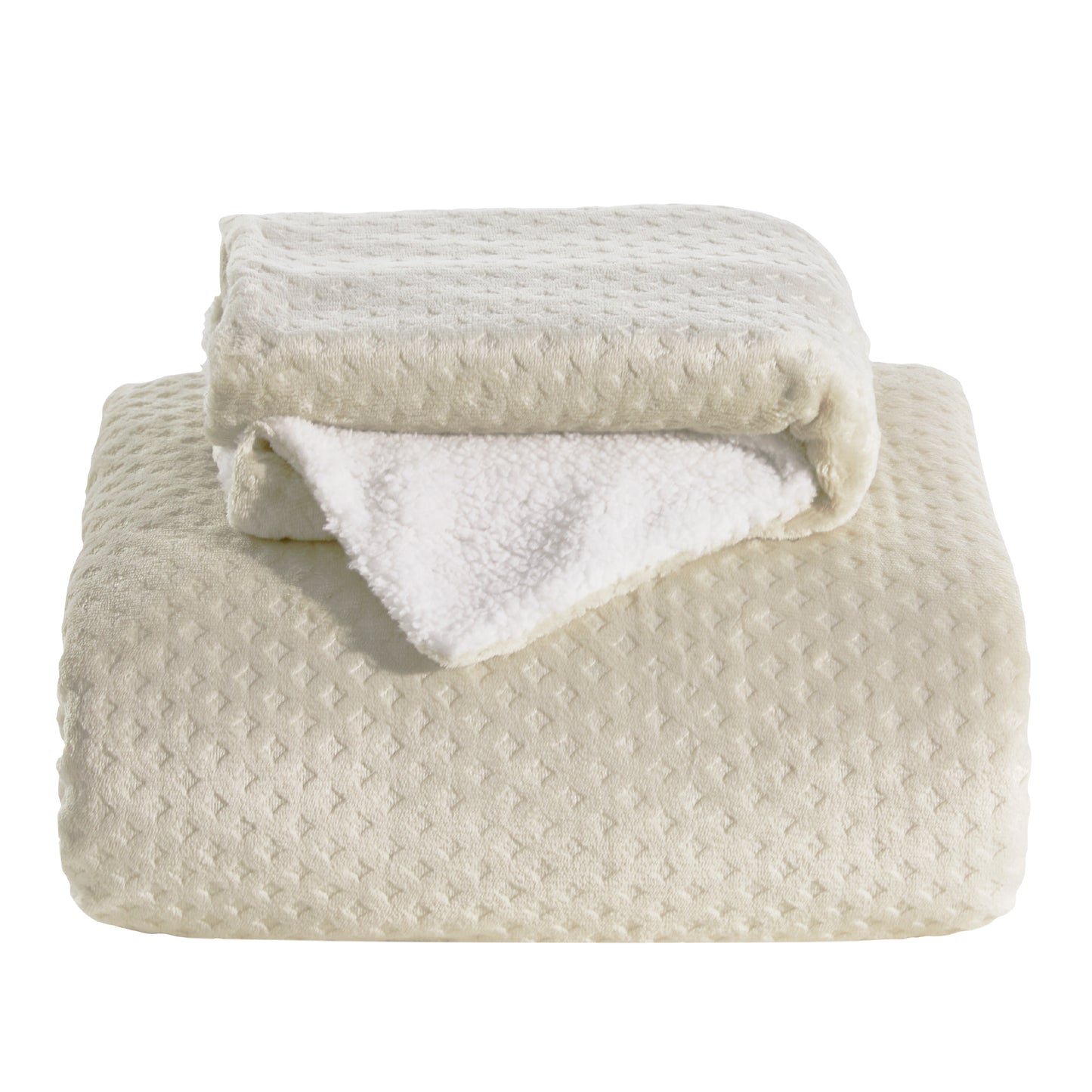 Flauschiges Fleece Bettwäsche Set mit Waffelstruktur