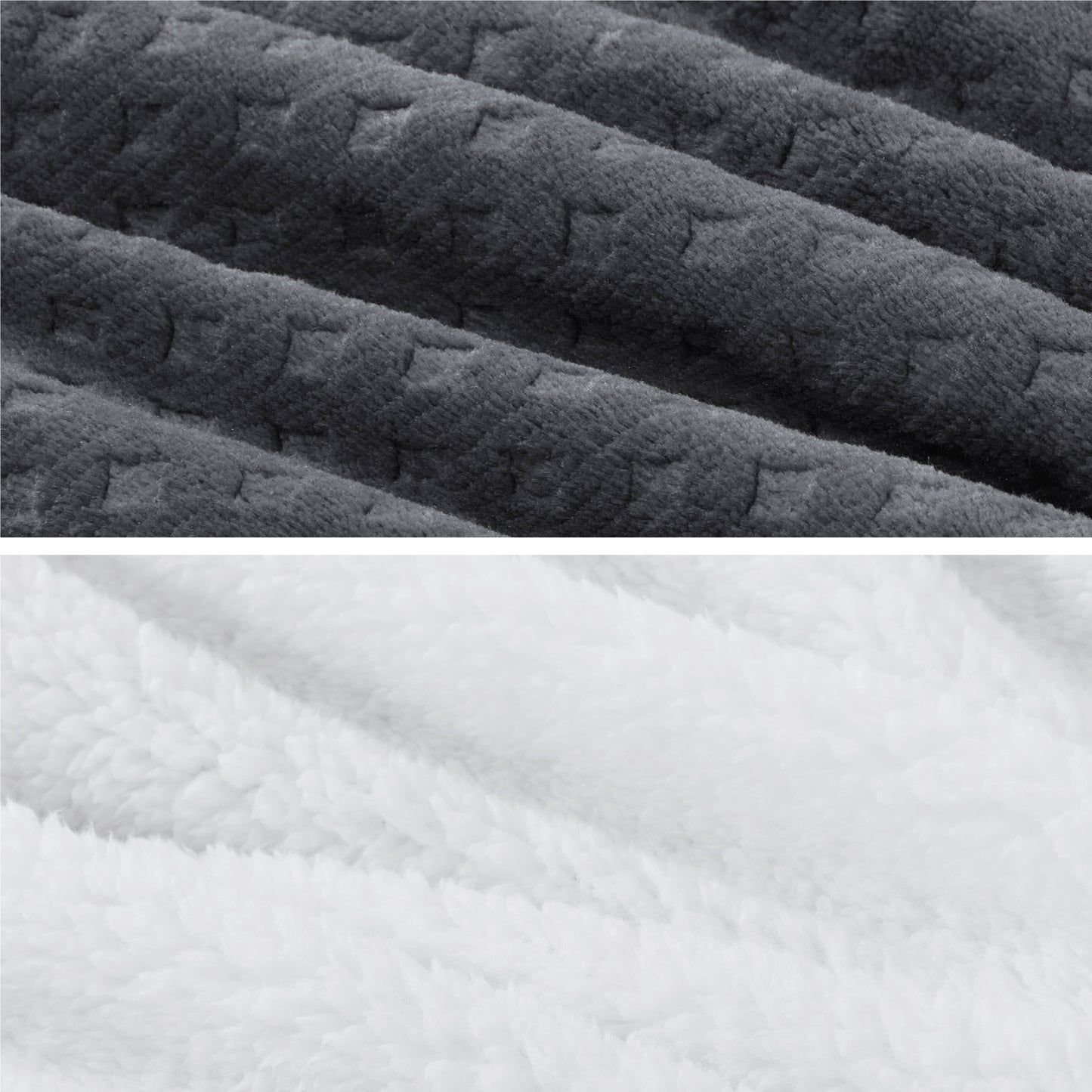 Flauschiges Fleece Bettwäsche Set mit Waffelstruktur