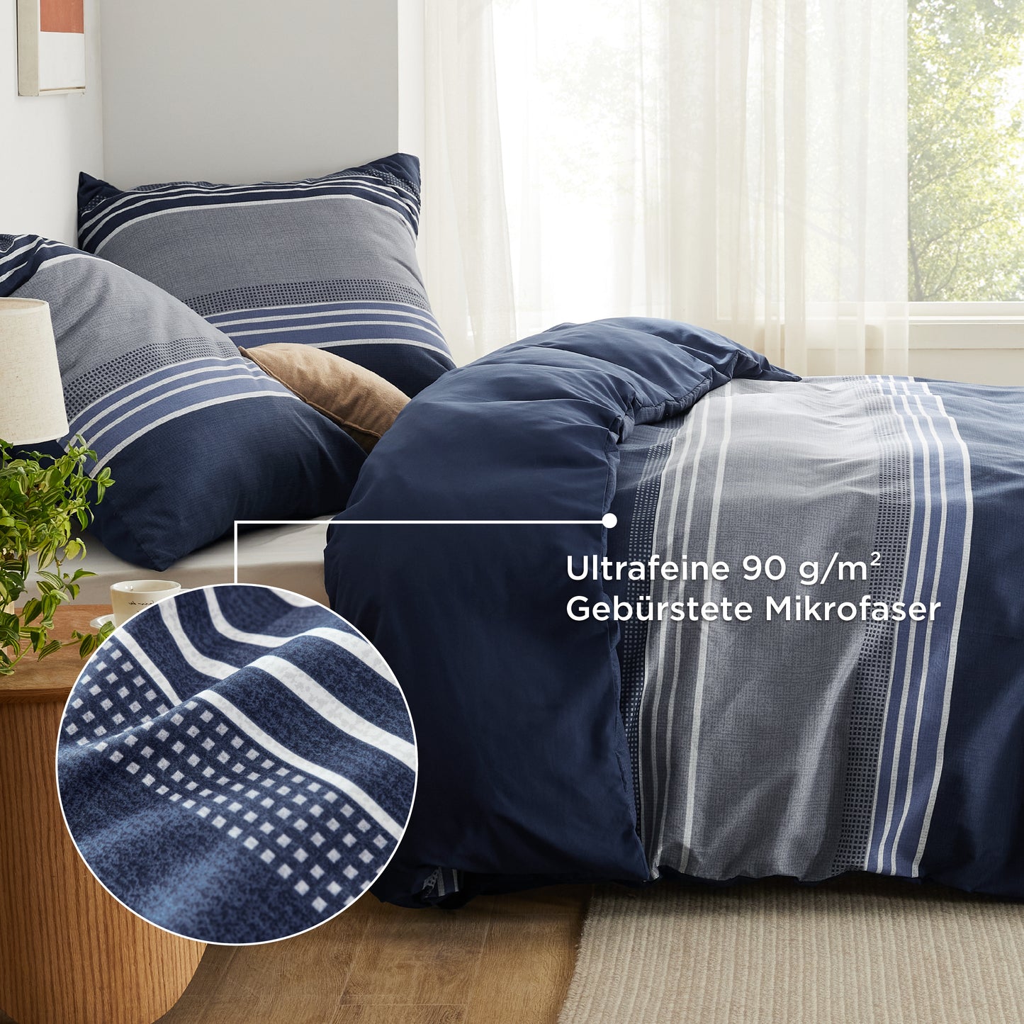 Polyester Mikrofaser Bettwäsche Set Mit Muster