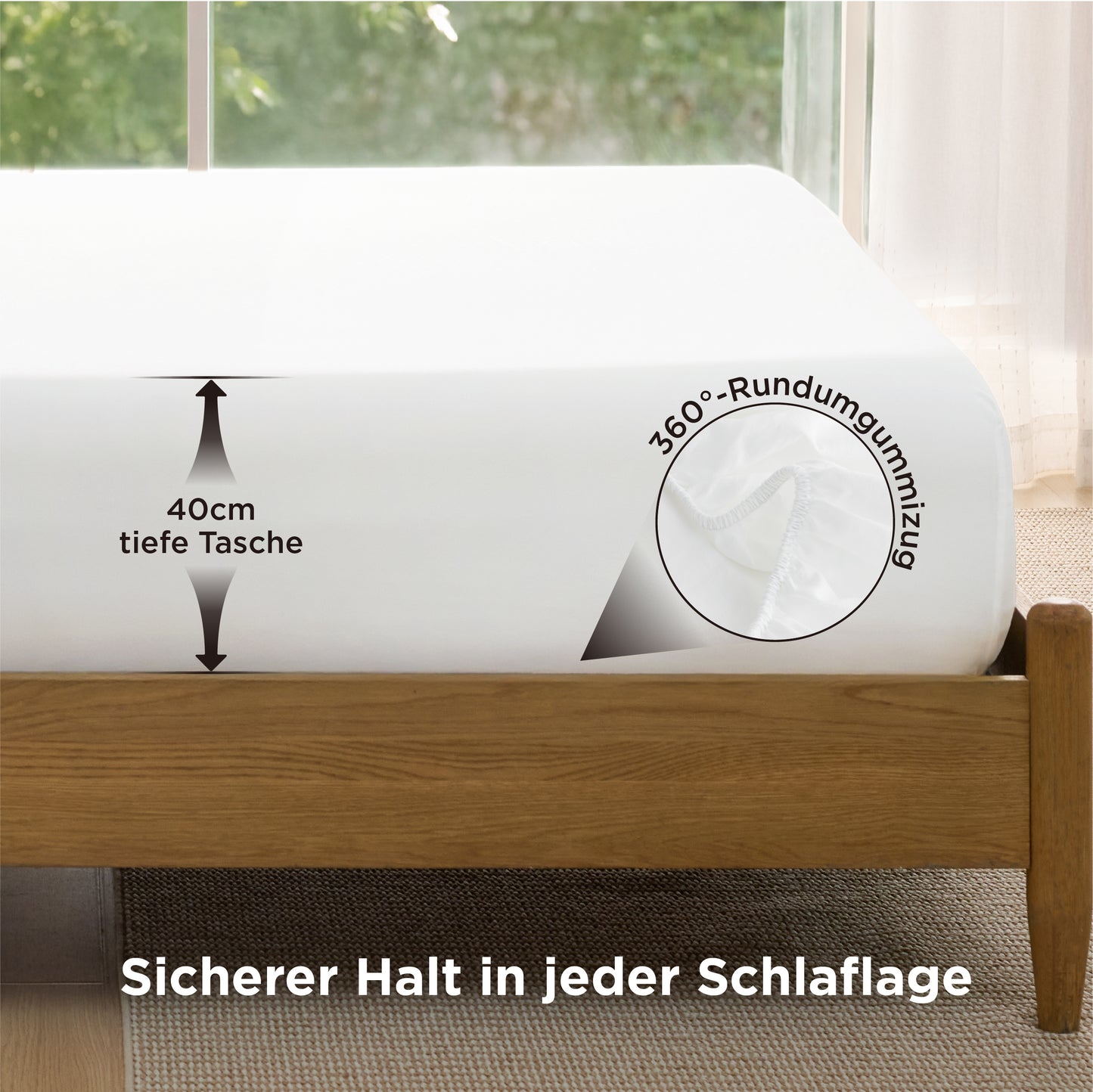 Vorgewaschenes Spannbettlaken