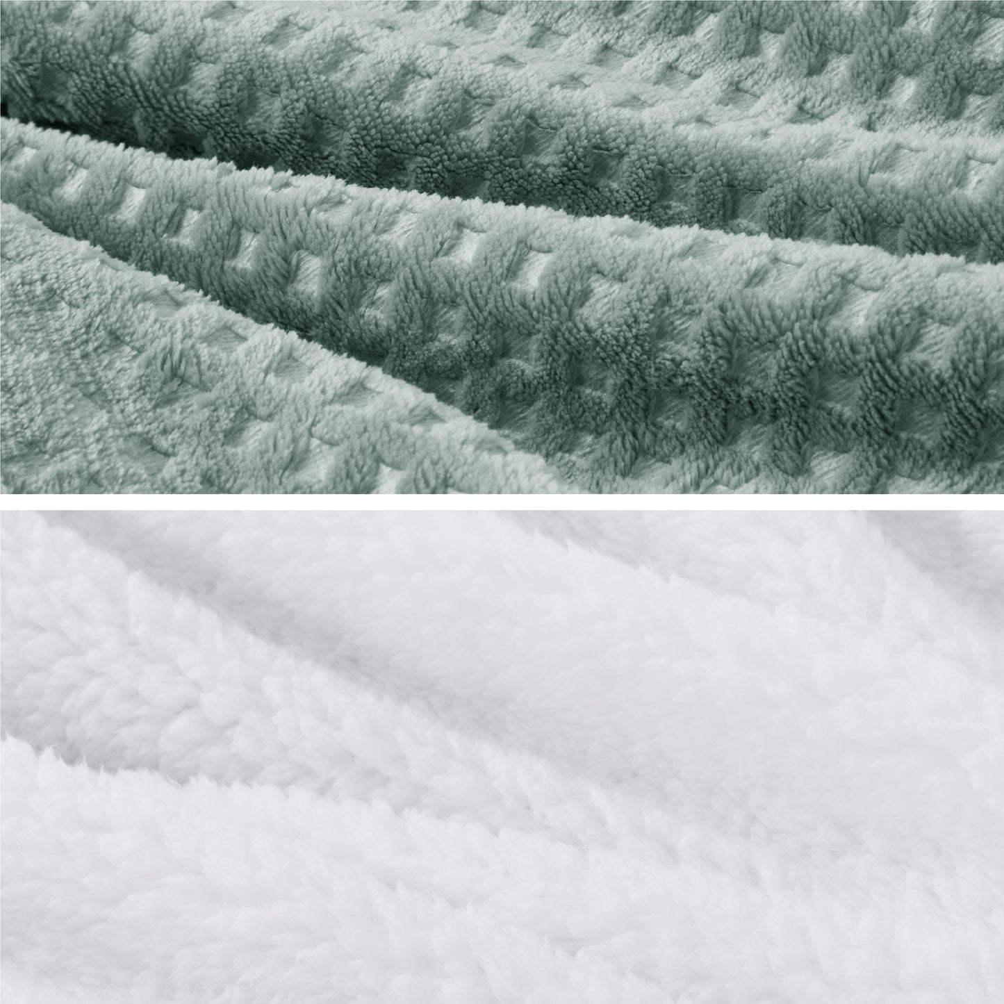 Flauschiges Fleece Bettwäsche Set mit Waffelstruktur