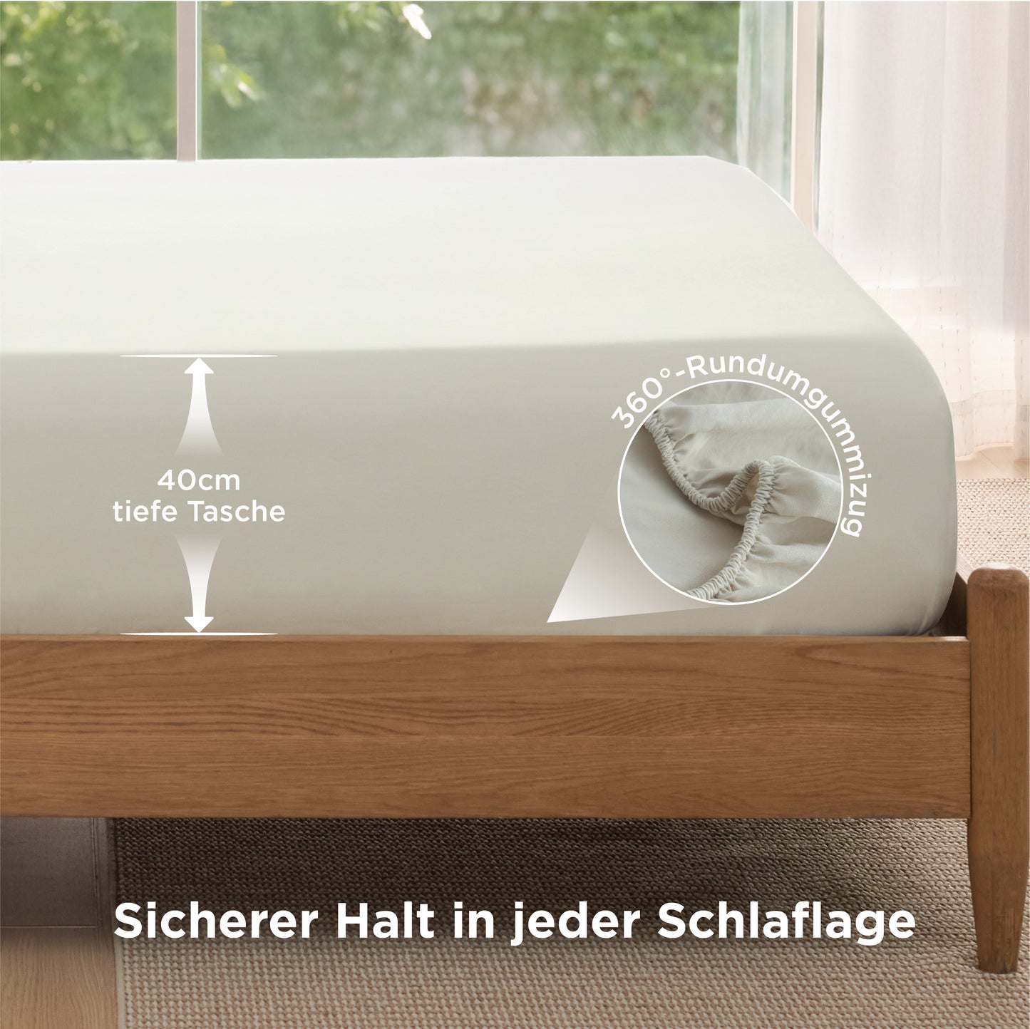 Vorgewaschenes Spannbettlaken