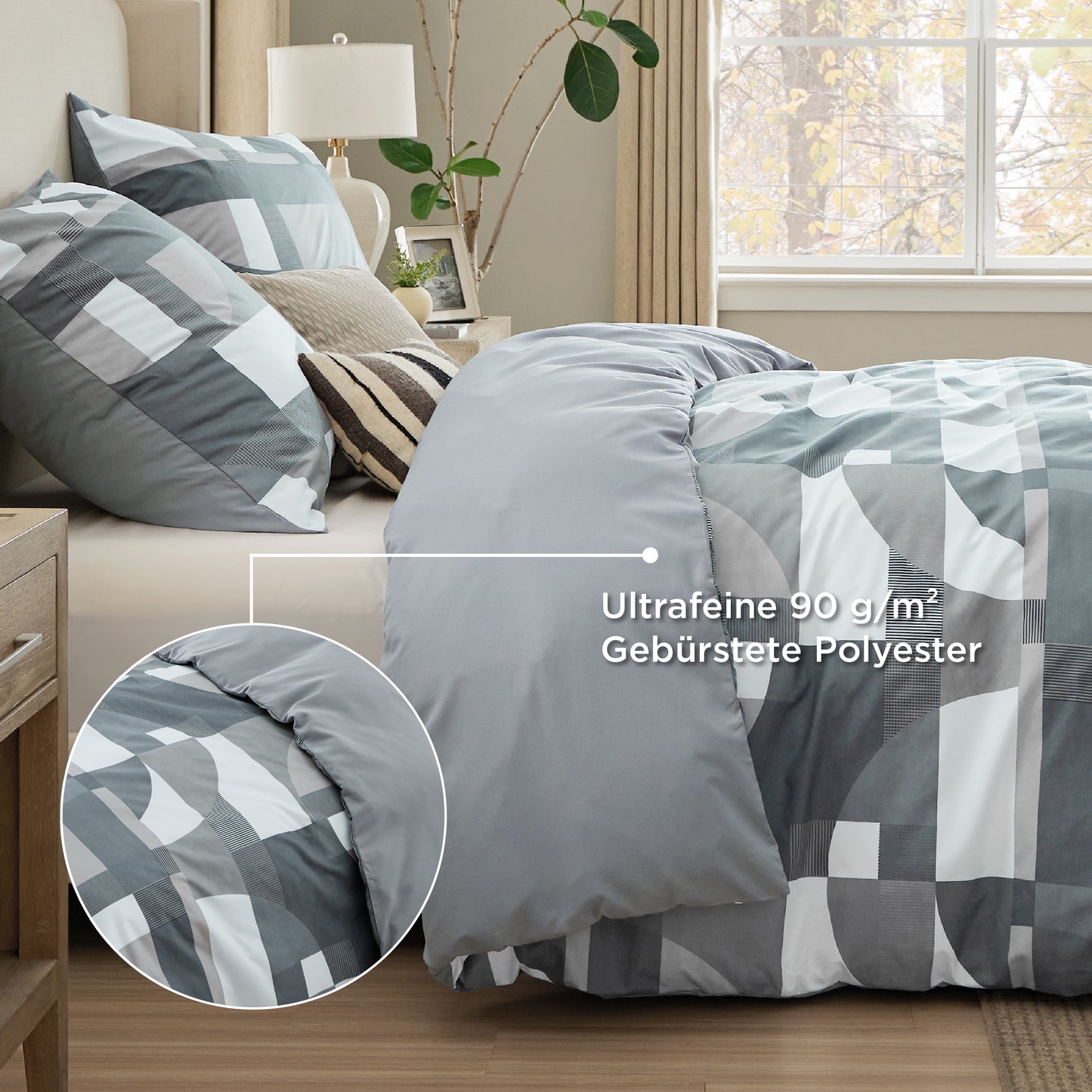 Polyester Mikrofaser Bettwäsche Set Mit Muster