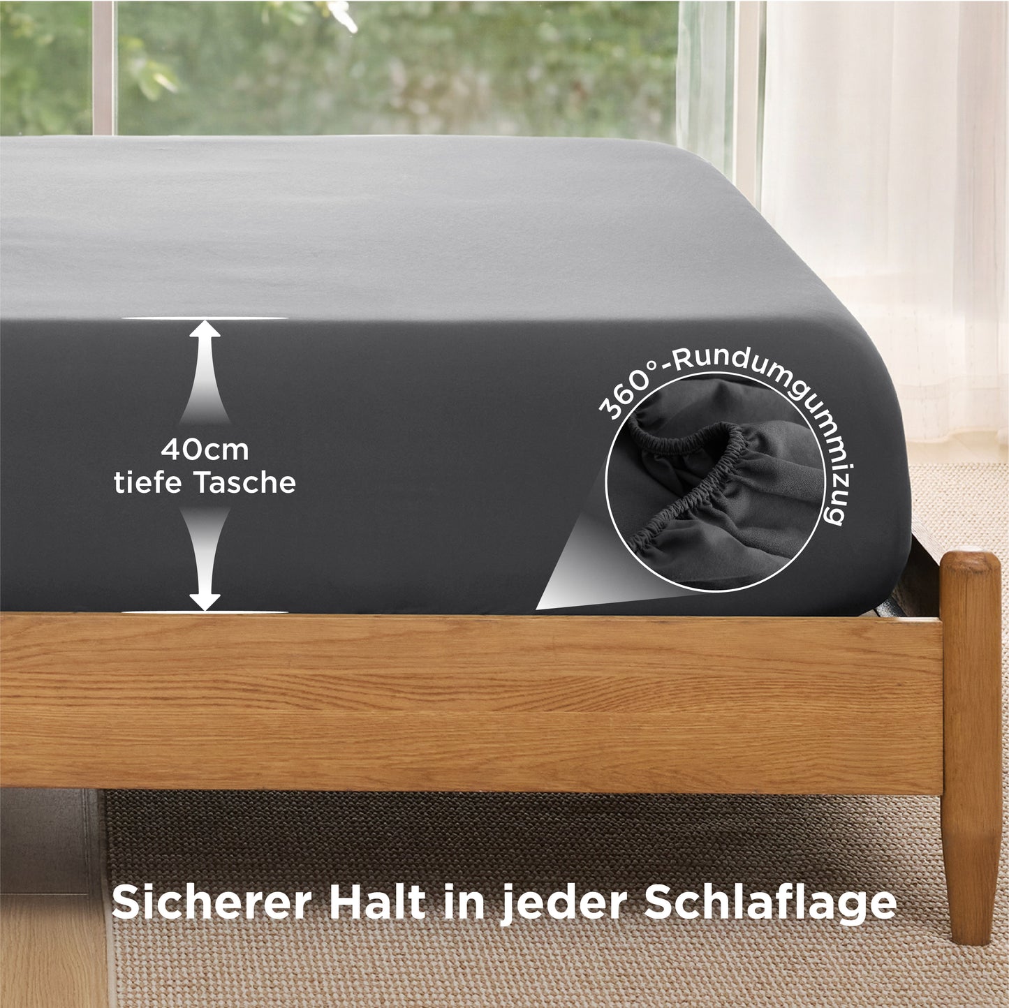 Vorgewaschenes Spannbettlaken