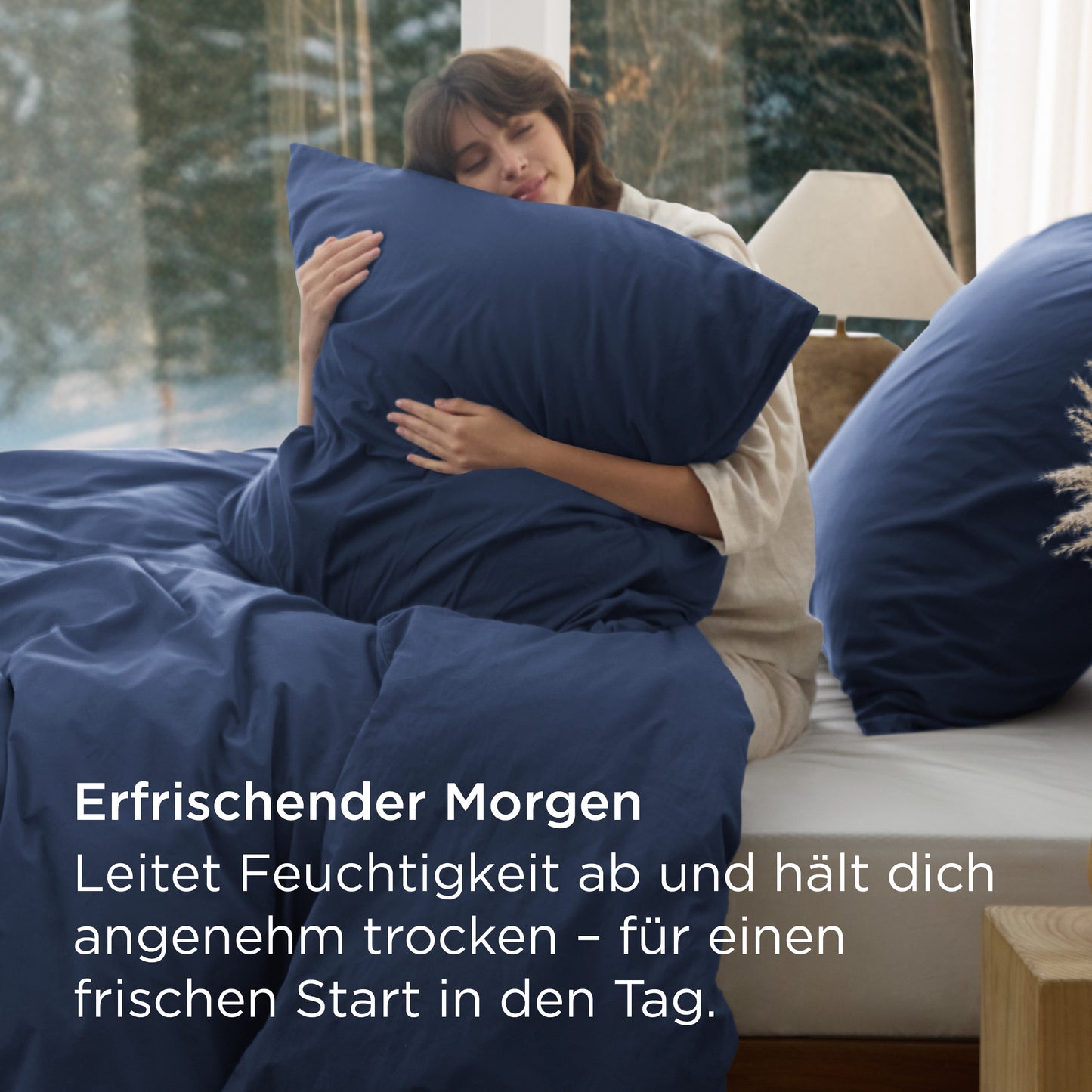 Gewaschene Baumwolle Uni Bettwäsche Set