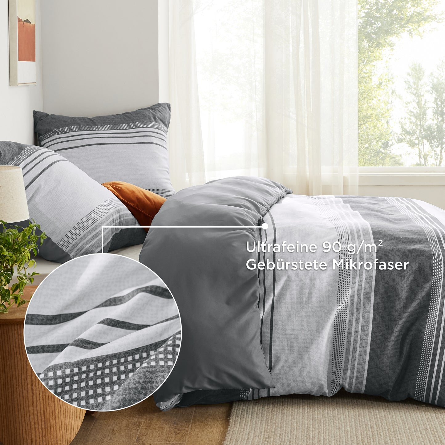 Polyester Mikrofaser Bettwäsche Set Mit Muster