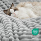 Jacquard Flauschige Sherpa Decke mit Streifenmuster
