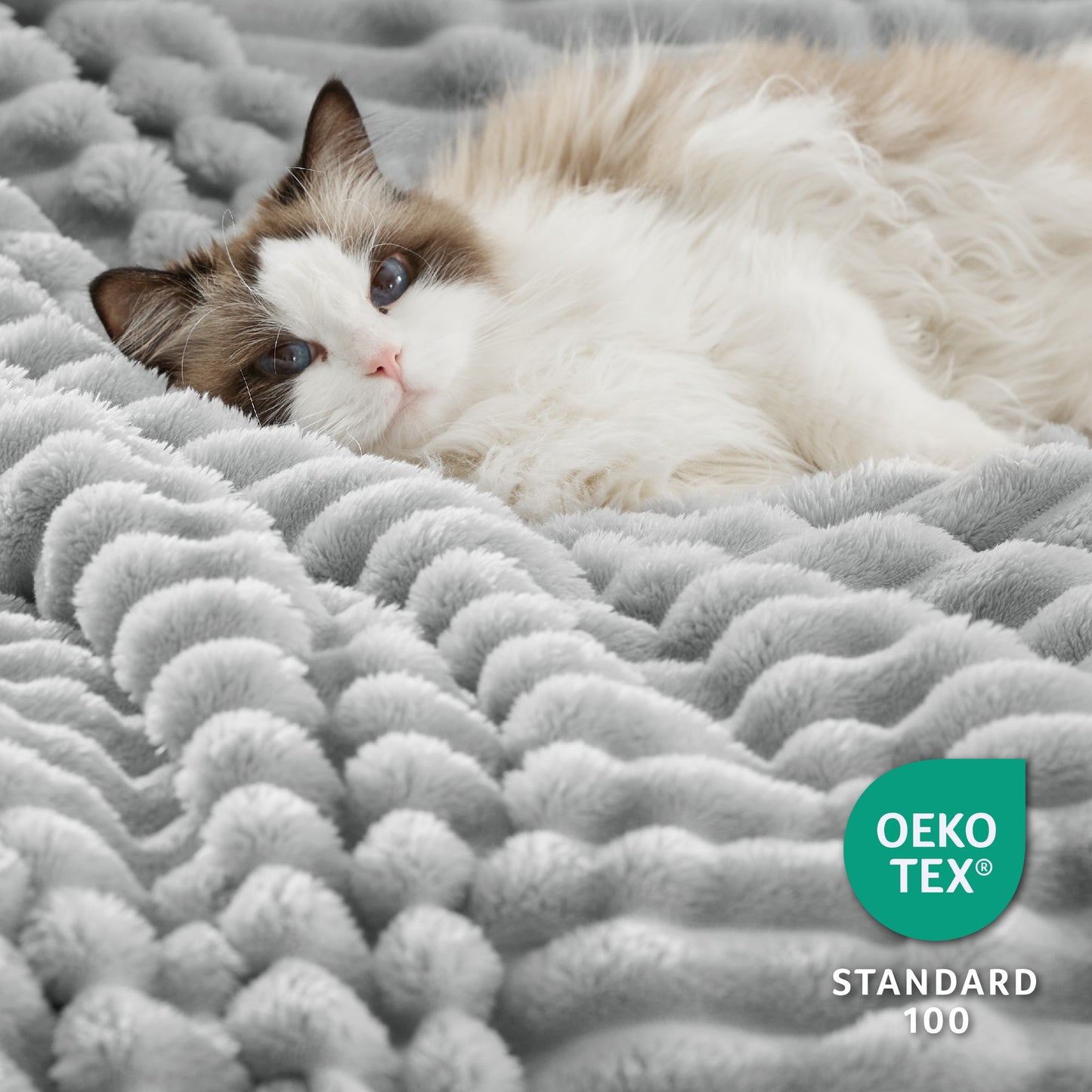 Jacquard Flauschige Sherpa Decke mit Streifenmuster
