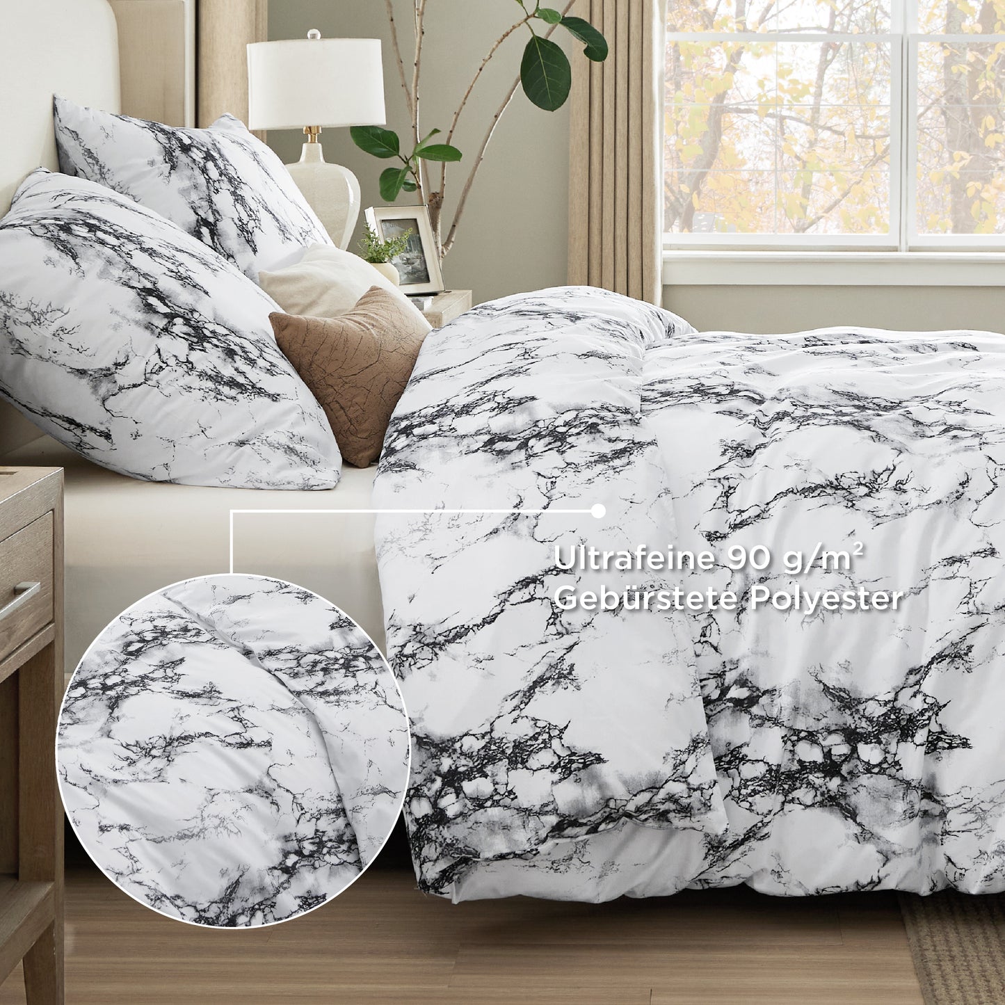 Polyester Mikrofaser Bettwäsche Set Mit Muster