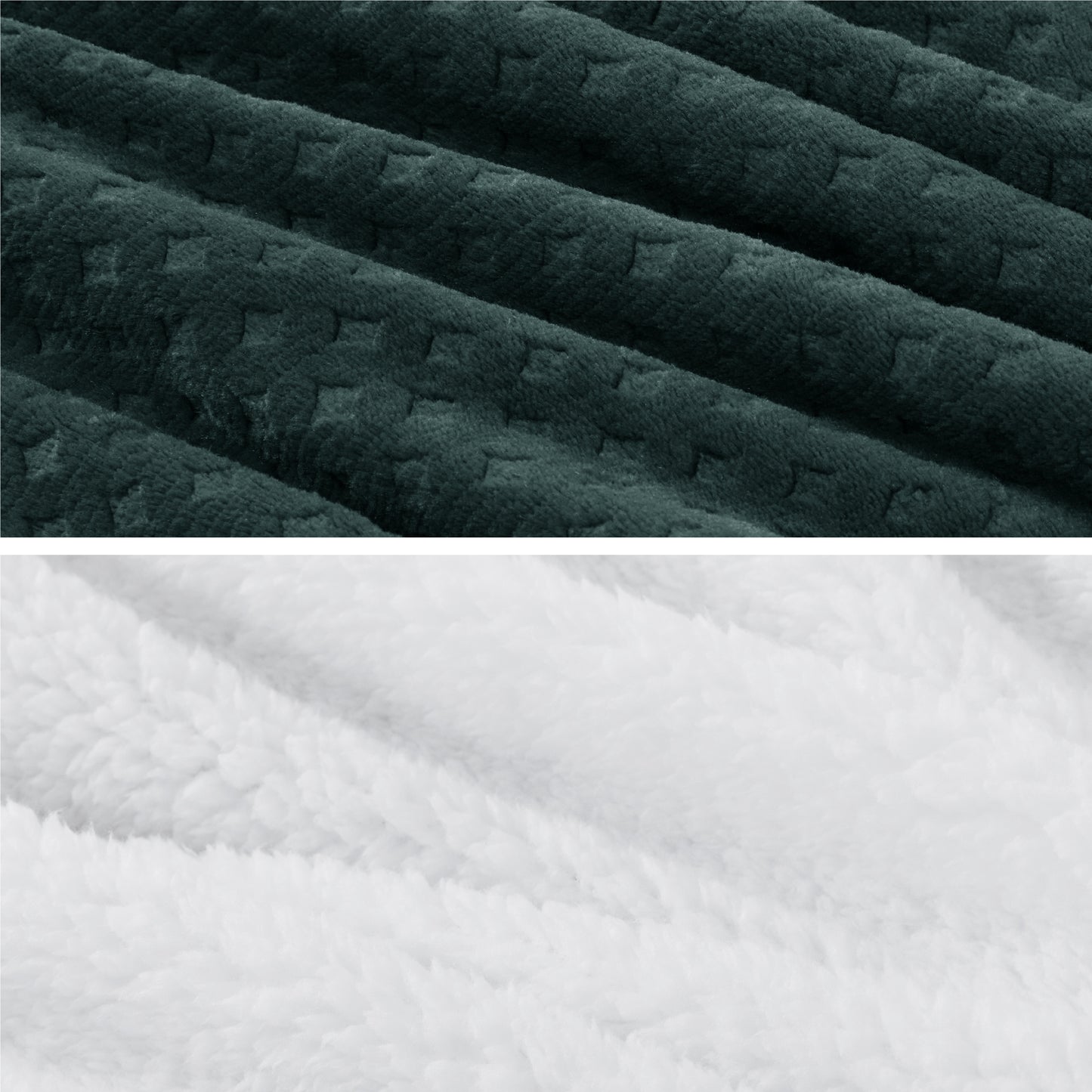 Flauschiges Fleece Bettwäsche Set mit Waffelstruktur