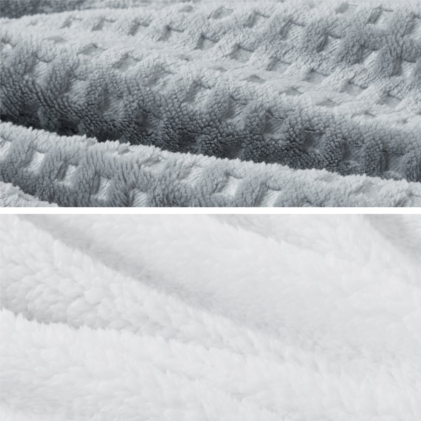 Flauschiges Fleece Bettwäsche Set mit Waffelstruktur