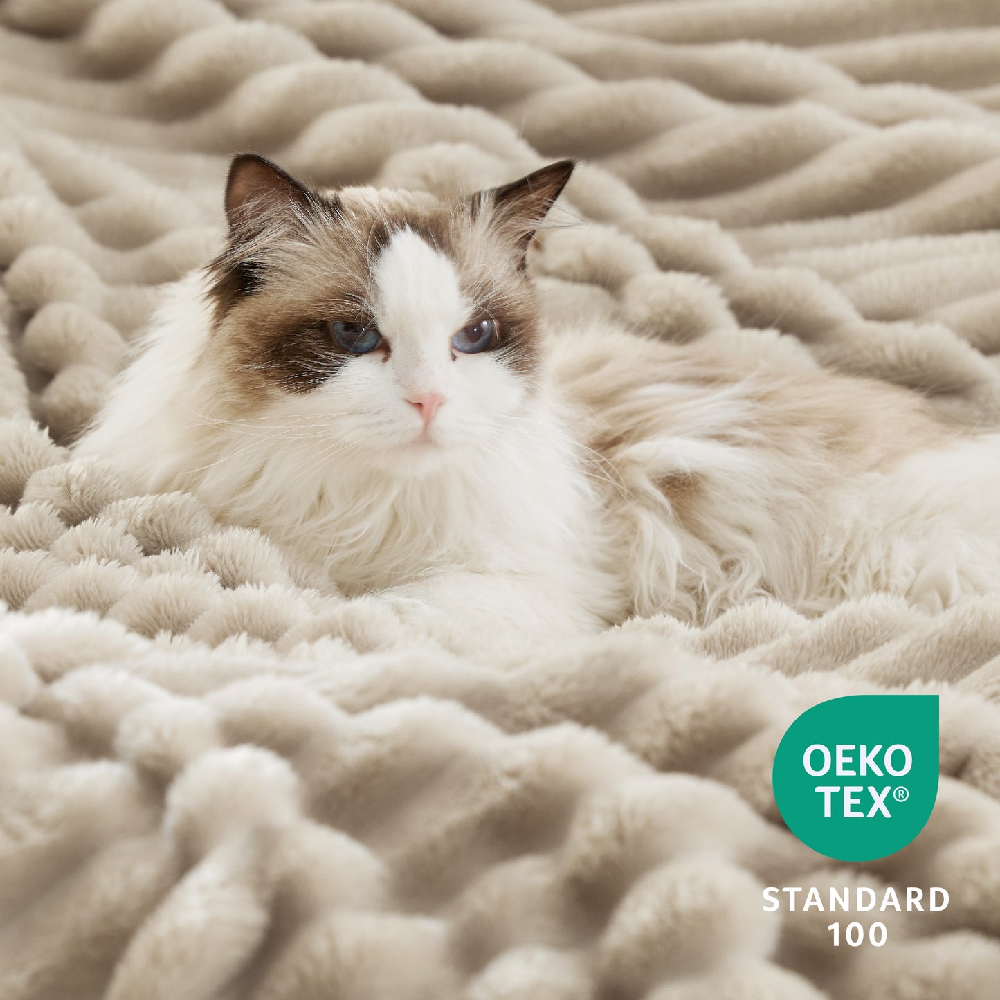 Jacquard Flauschige Sherpa Decke mit Streifenmuster