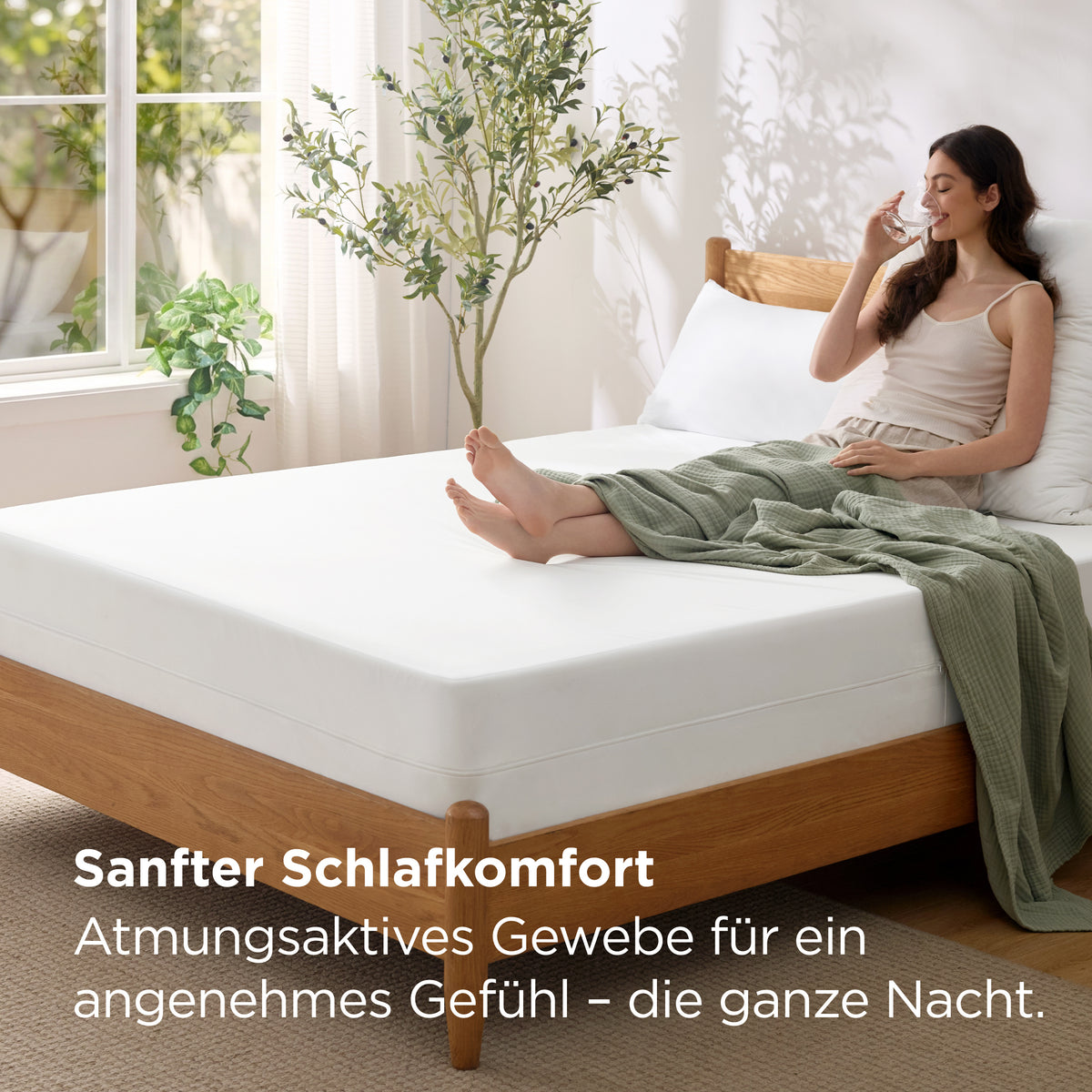 Wasserdichter Matratzenschoner mit Milbenschutz