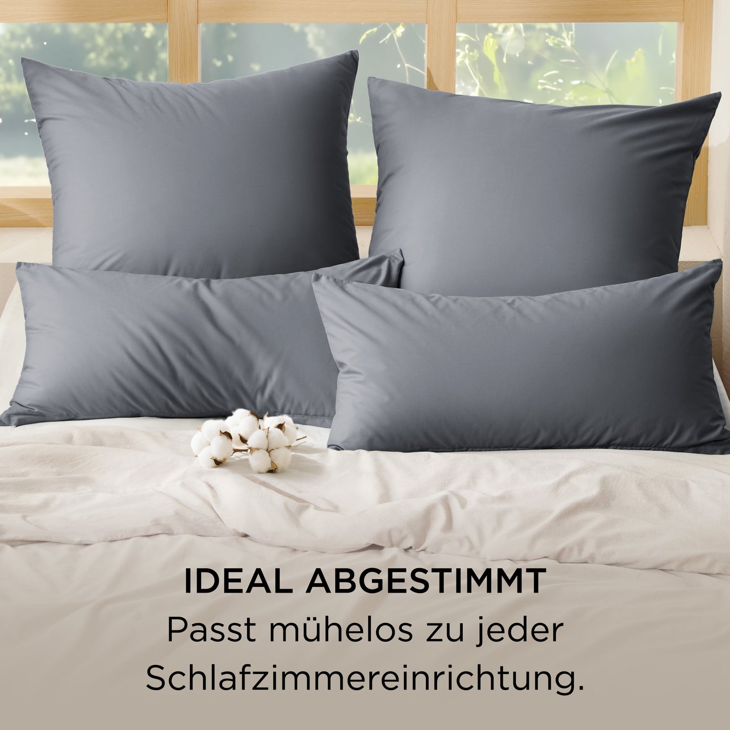 Kissenbezüge aus 100% Perkal-Baumwolle