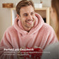 Sherpa Hoodie Decke mit Ärmeln