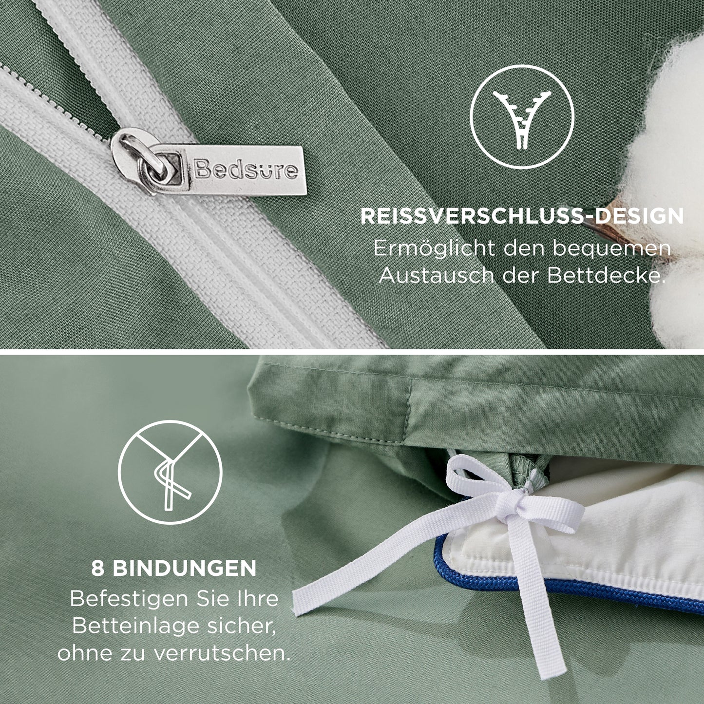 100% Perkal-Baumwolle Bettwäsche Set