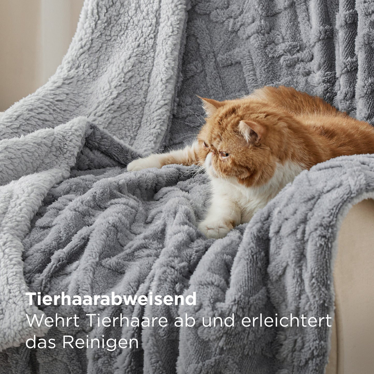 Sherpa Kuscheldecke für Sofa