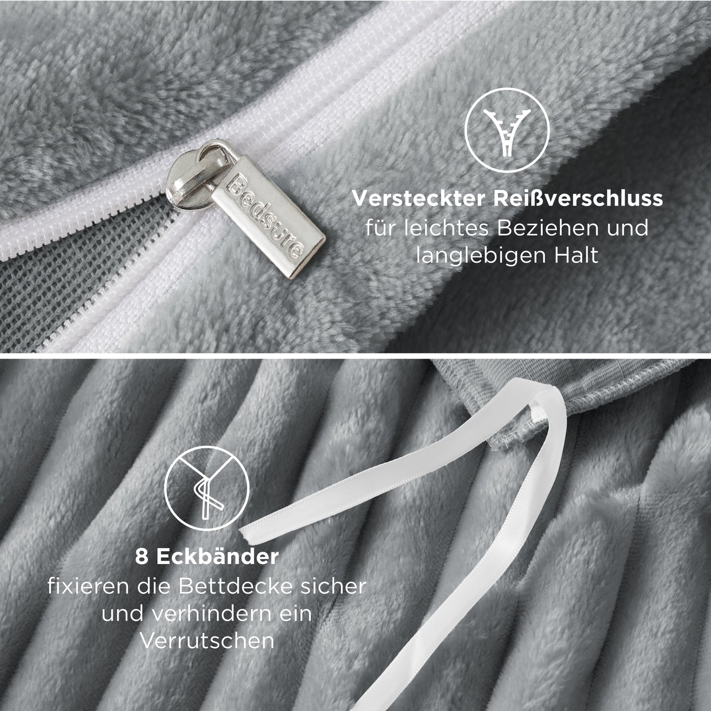Flanell-Bettwäsche-Set mit Streifenmuster