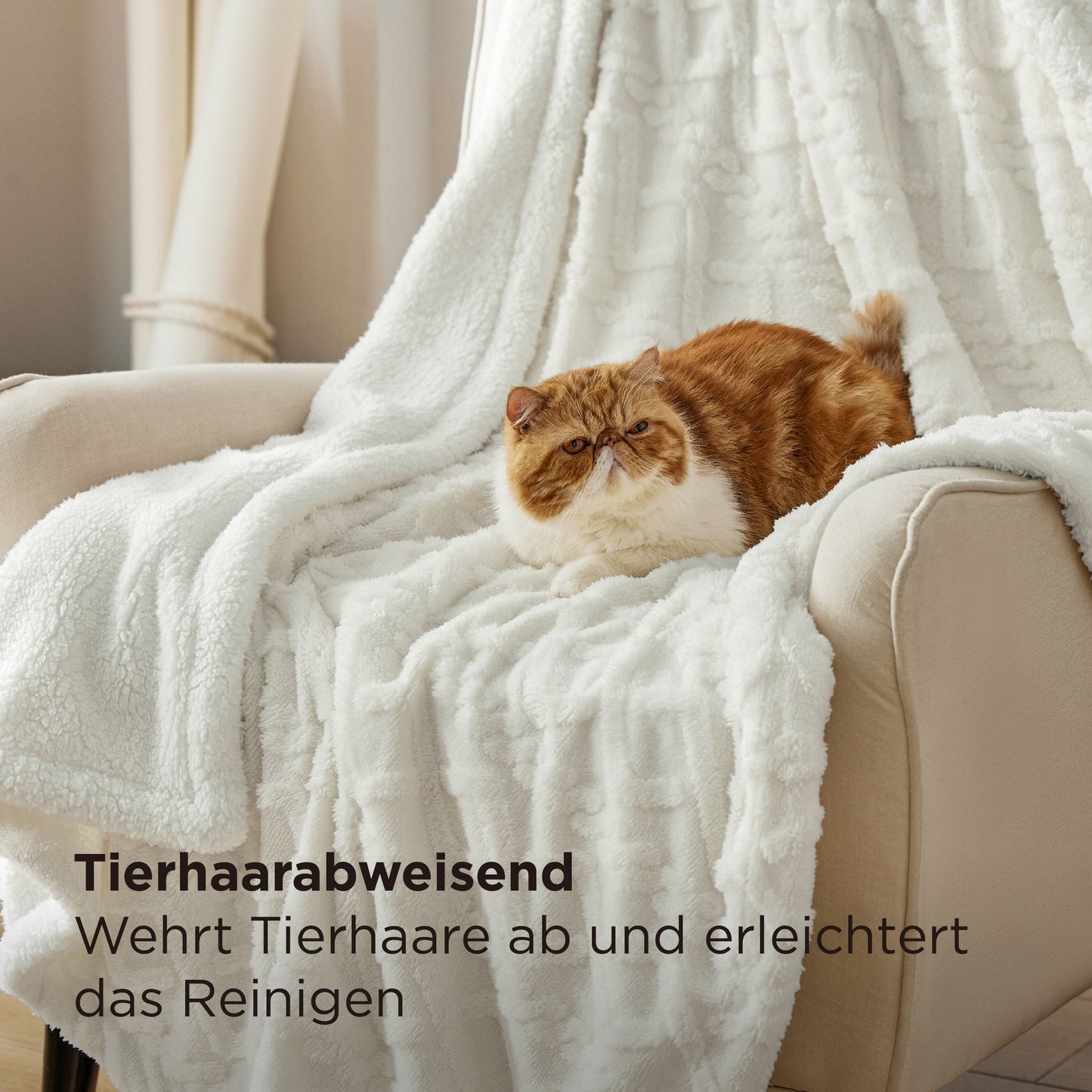 Sherpa Kuscheldecke für Sofa