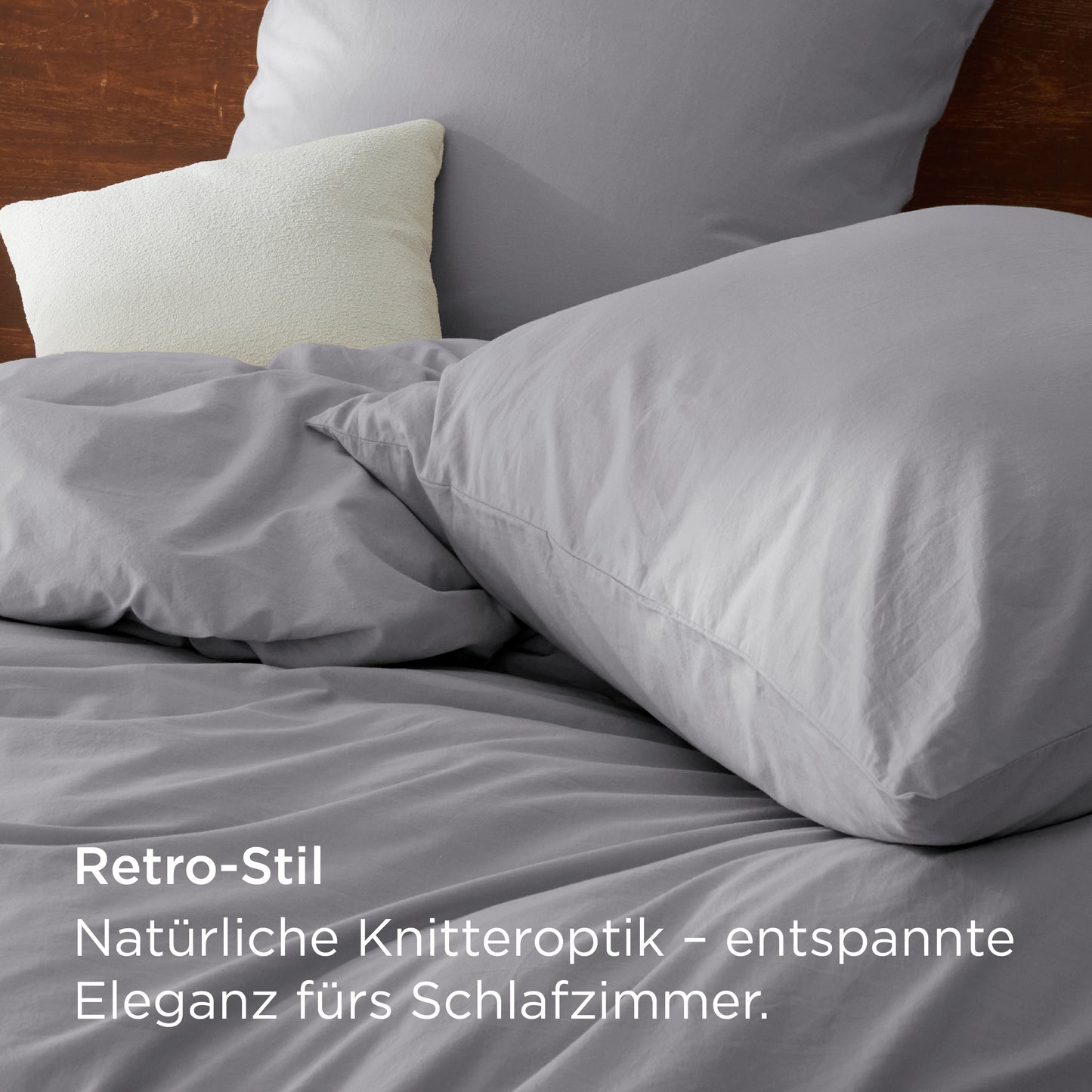 Gewaschene Baumwolle Uni Bettwäsche Set
