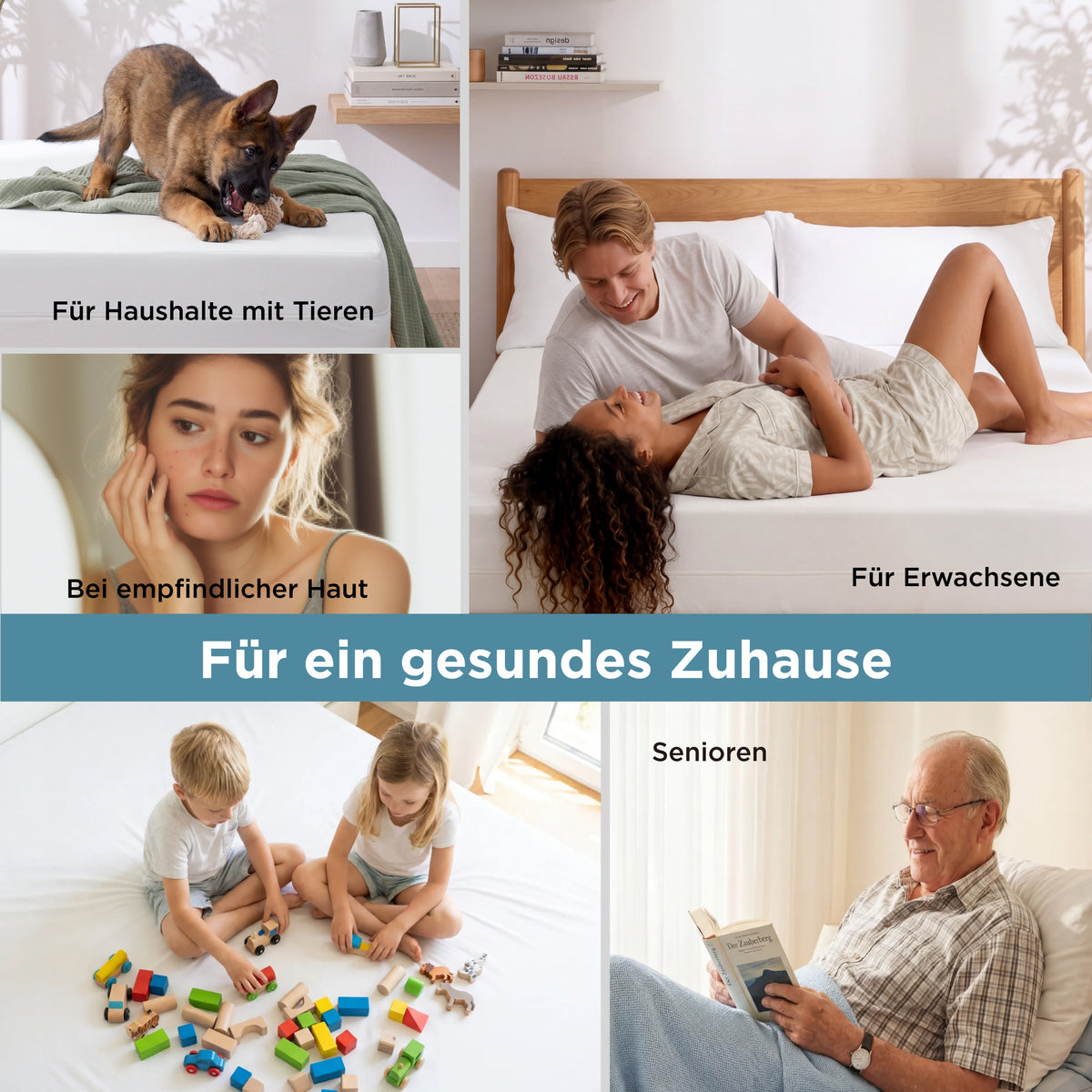 Wasserdichter Matratzenschoner mit Milbenschutz