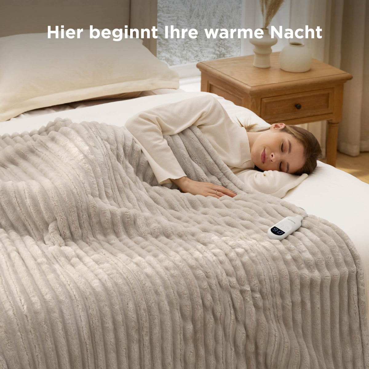 Gestreifte Flanell-Heizdecke