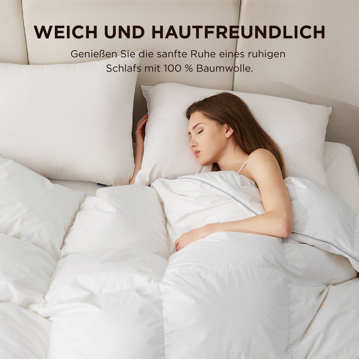 Daunenbettdecke – 90% Daunen, Bezug aus 100% Baumwolle