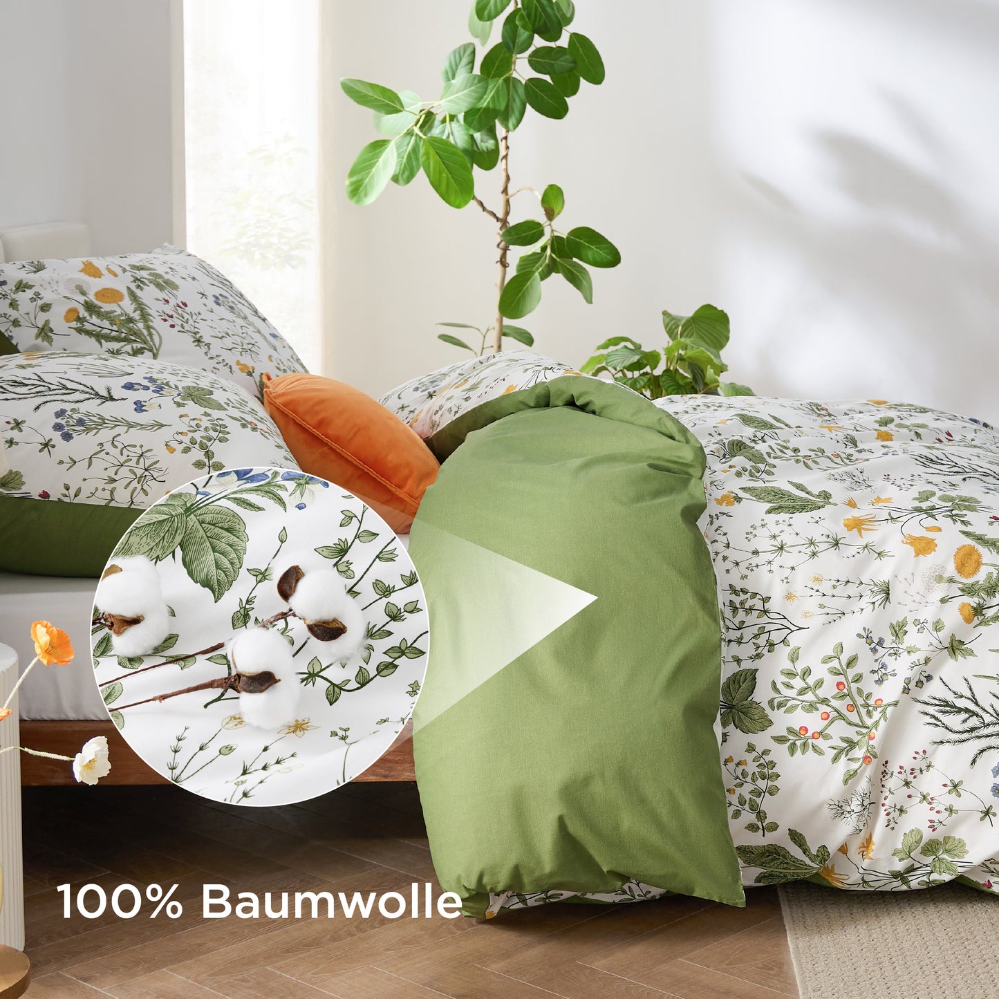 100% Baumwolle Bettwäsche Set Mit Muster