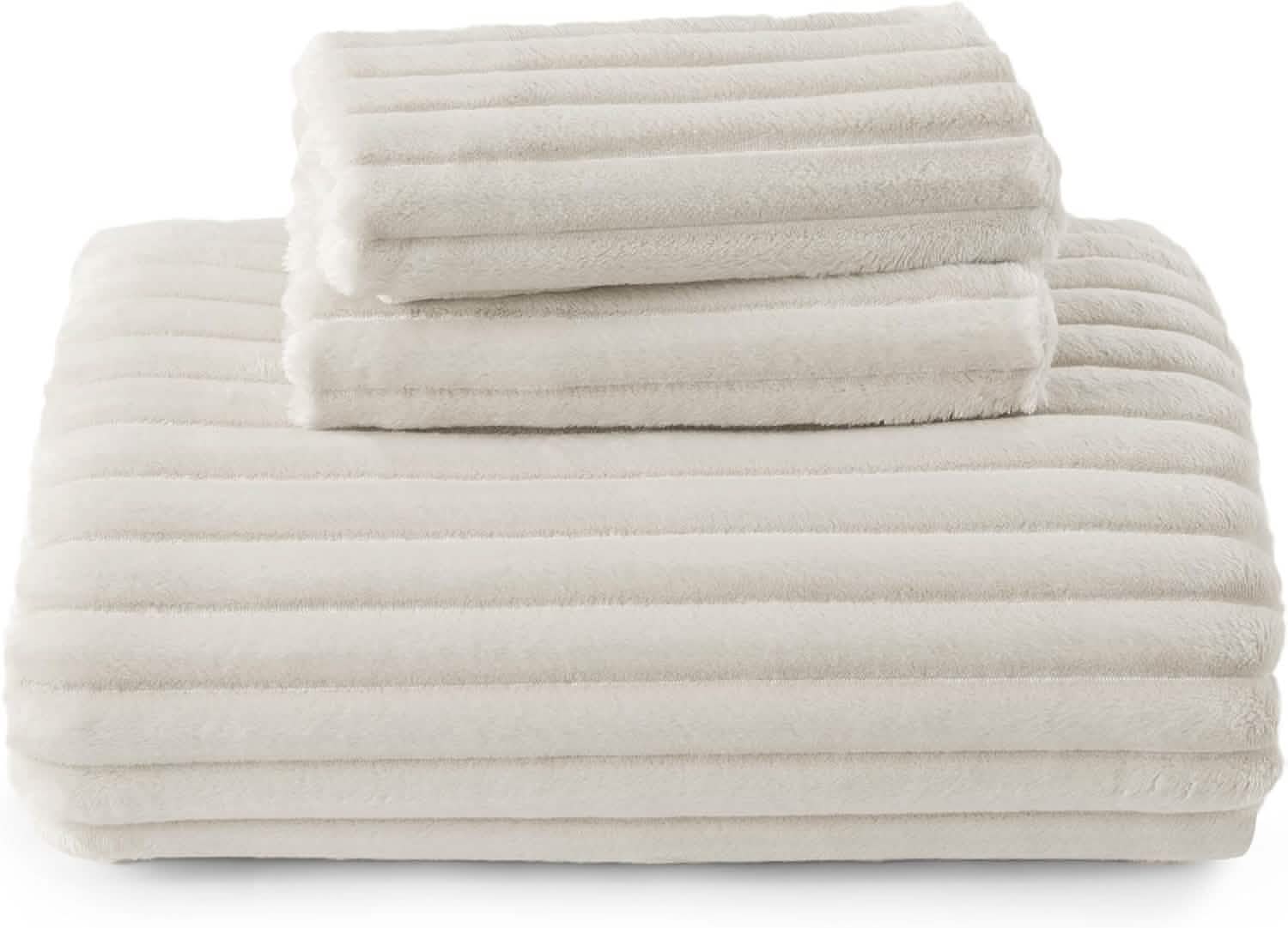 Flanell-Bettwäsche-Set mit Streifenmuster
