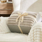 Jacquard Flauschige Sherpa Decke mit Streifenmuster