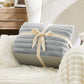 Jacquard Flauschige Sherpa Decke mit Streifenmuster
