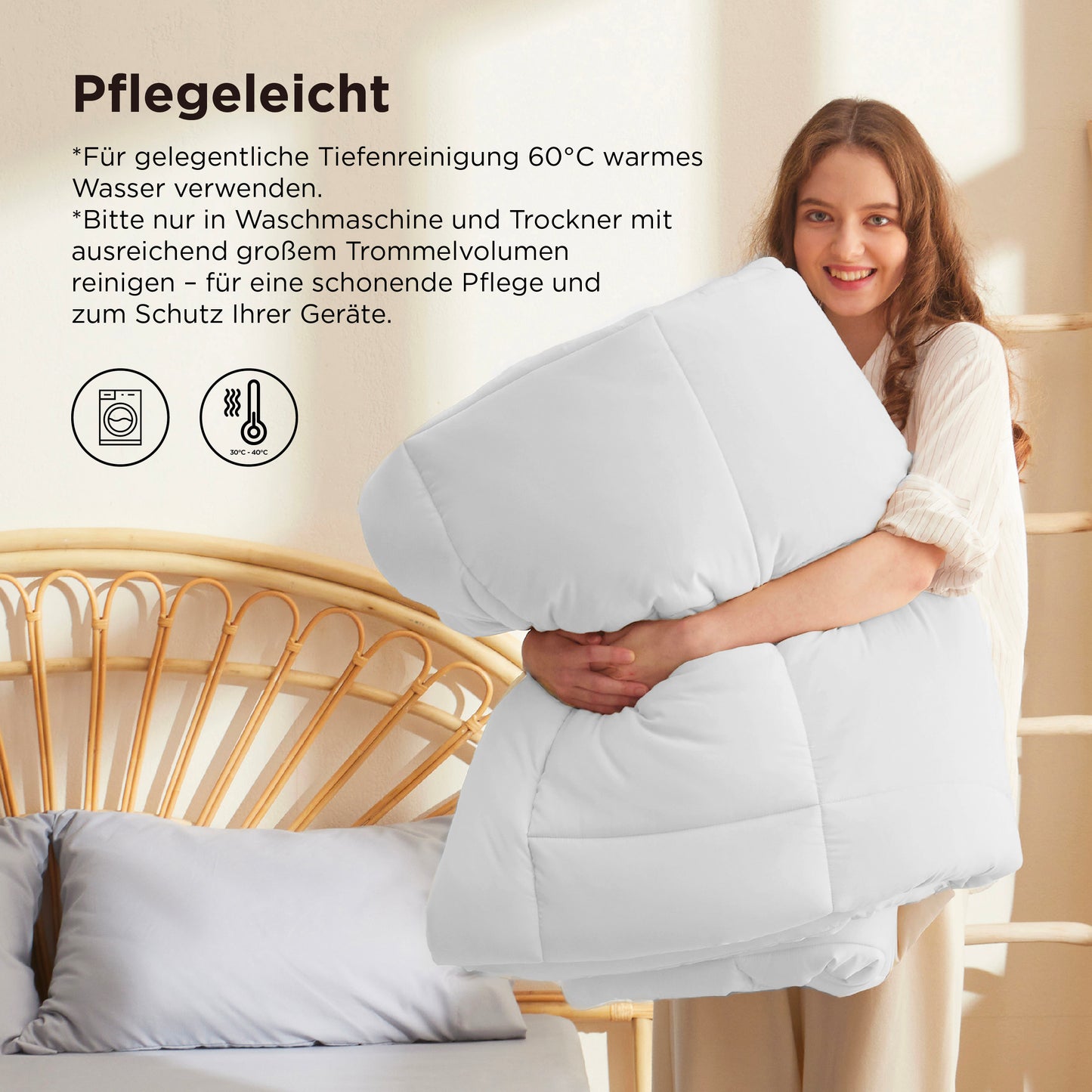 GentleSoft™ Daunen-Alternative Bettdecke 450 g/m²
