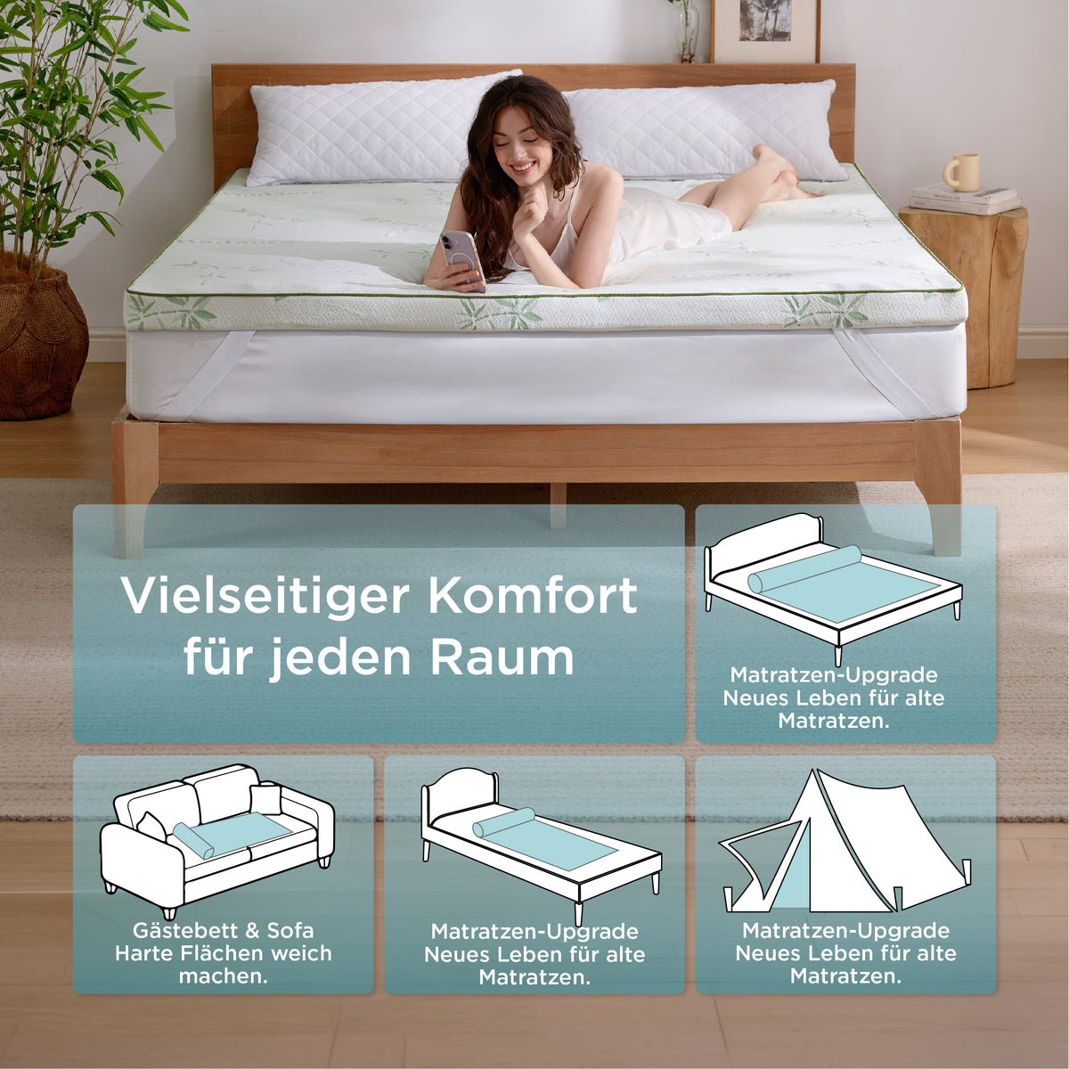 7 cm Duo-Schicht-Matratzentopper