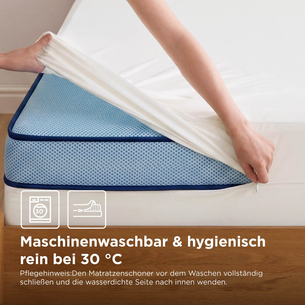 Wasserdichter Matratzenschoner mit Milbenschutz