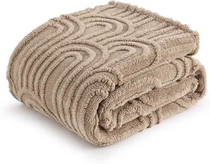 Bogen-Design Flauschige Sherpa Decke