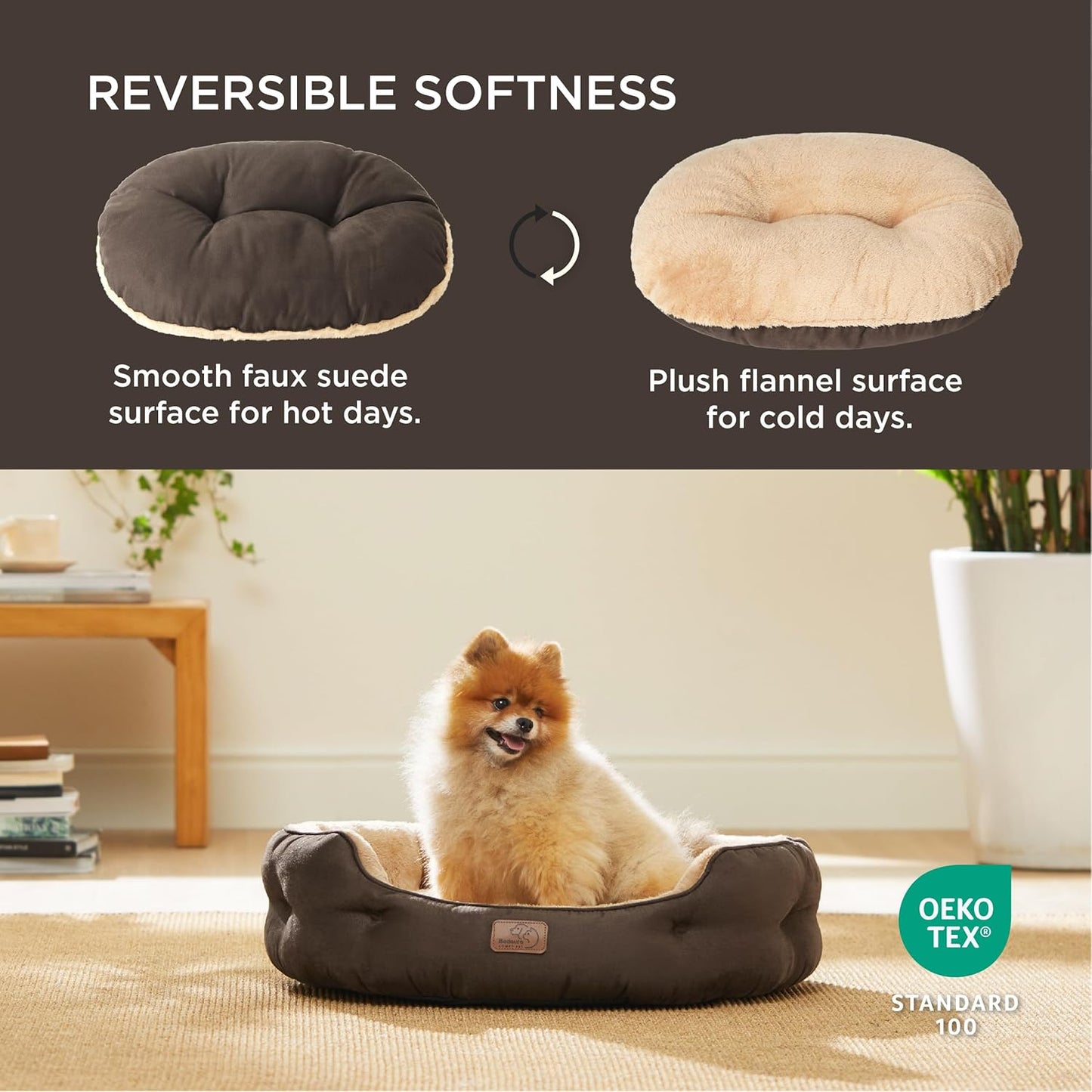 Rundes Flanell-Katzenbett