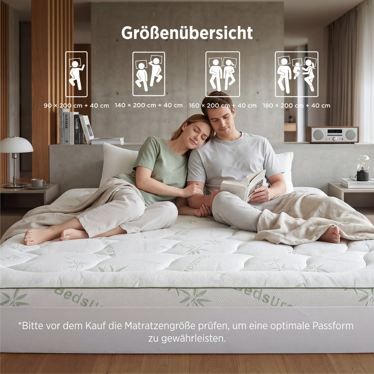 Matratzentopper aus Viskose-aus-Bambus-Mischgewebe