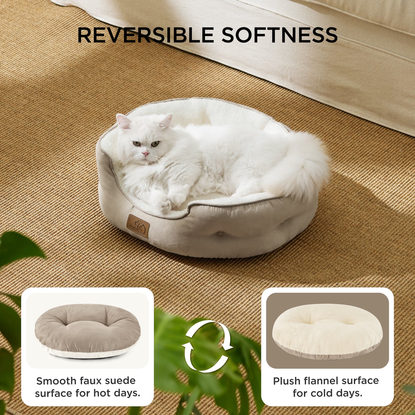 Rundes Flanell-Katzenbett