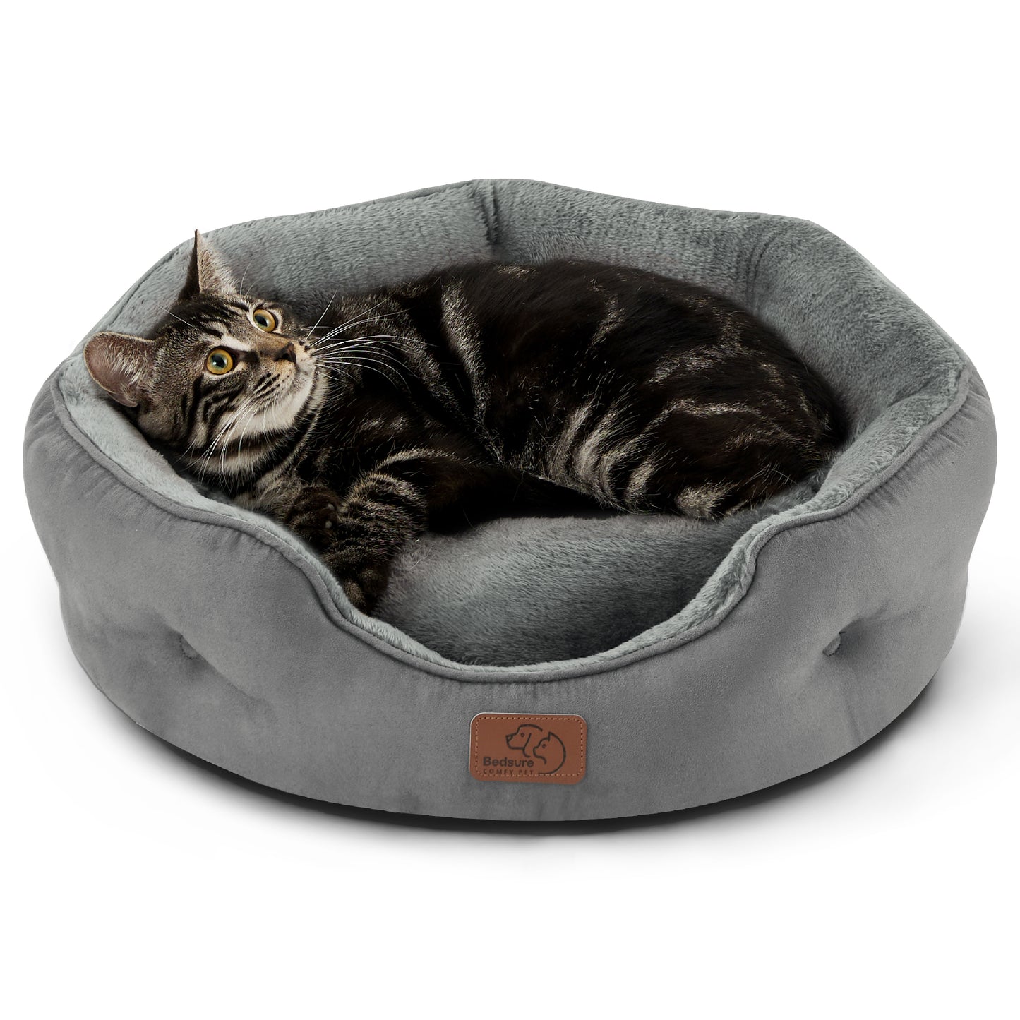 Rundes Flanell-Katzenbett