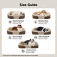 Ovales Hundekissenmit Nackenrolle