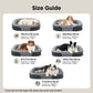 Ovales Hundekissenmit Nackenrolle