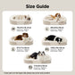 Ovales Hundekissenmit Nackenrolle