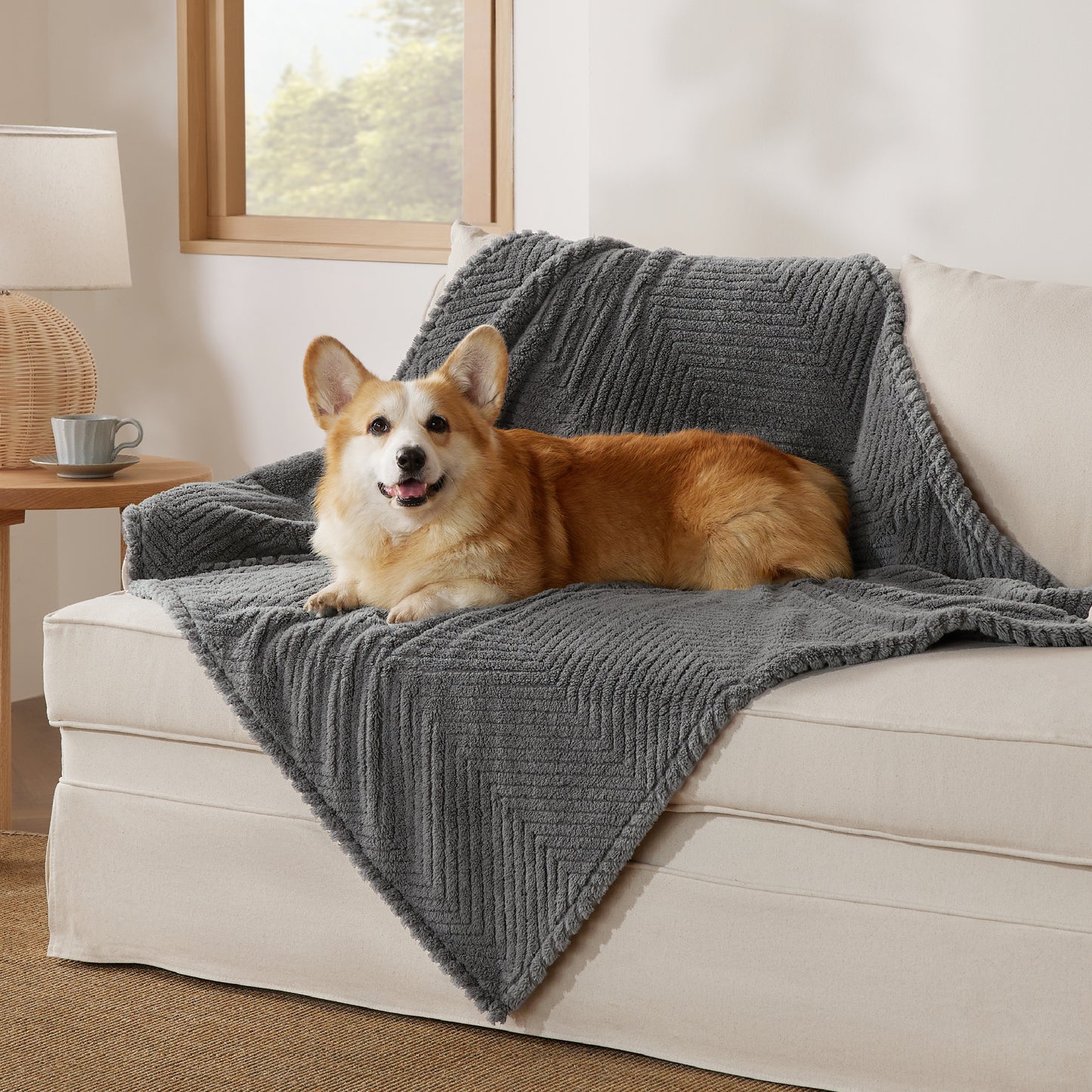 Jacquard Fleece Haustierdeckecke
