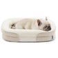 Ovales Hundekissenmit Nackenrolle