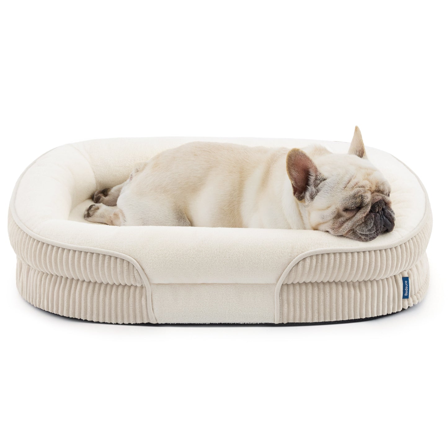 Ovales Hundekissenmit Nackenrolle