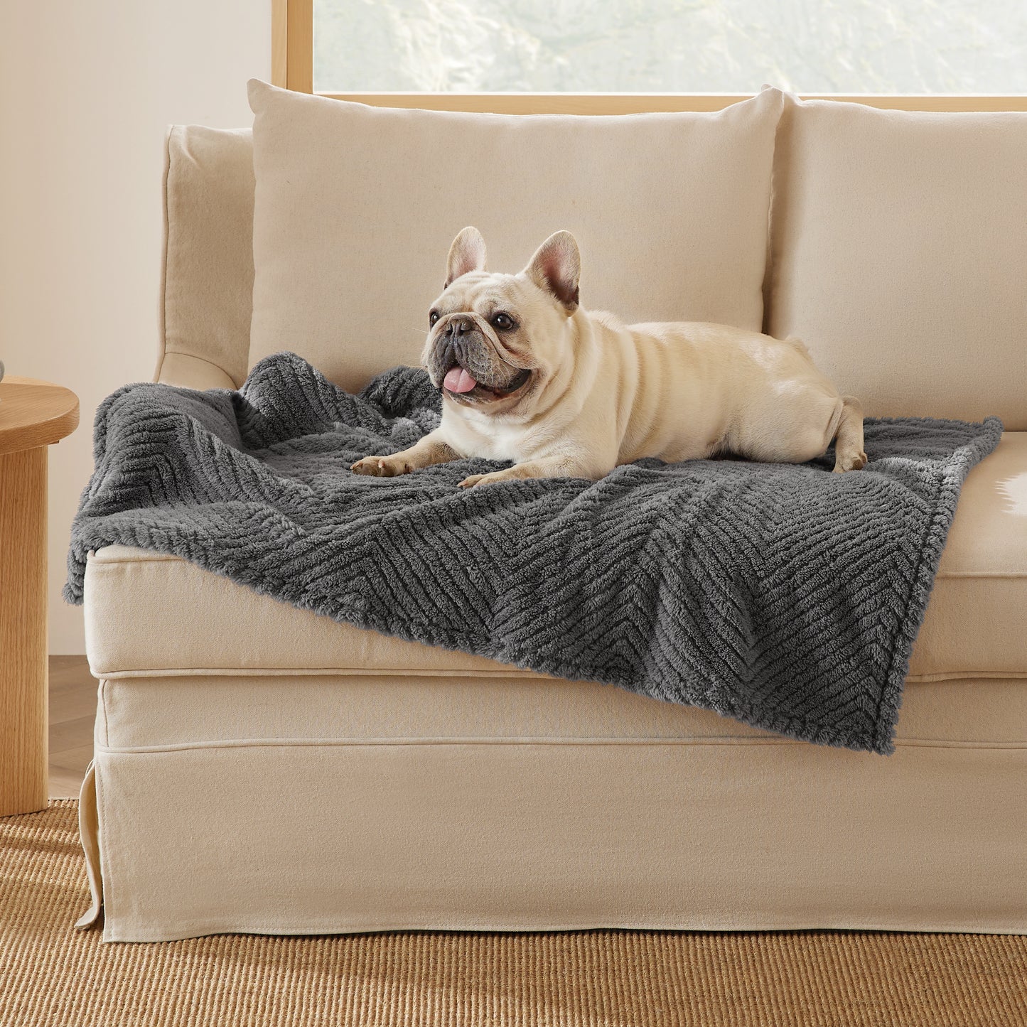 Jacquard Fleece Haustierdeckecke